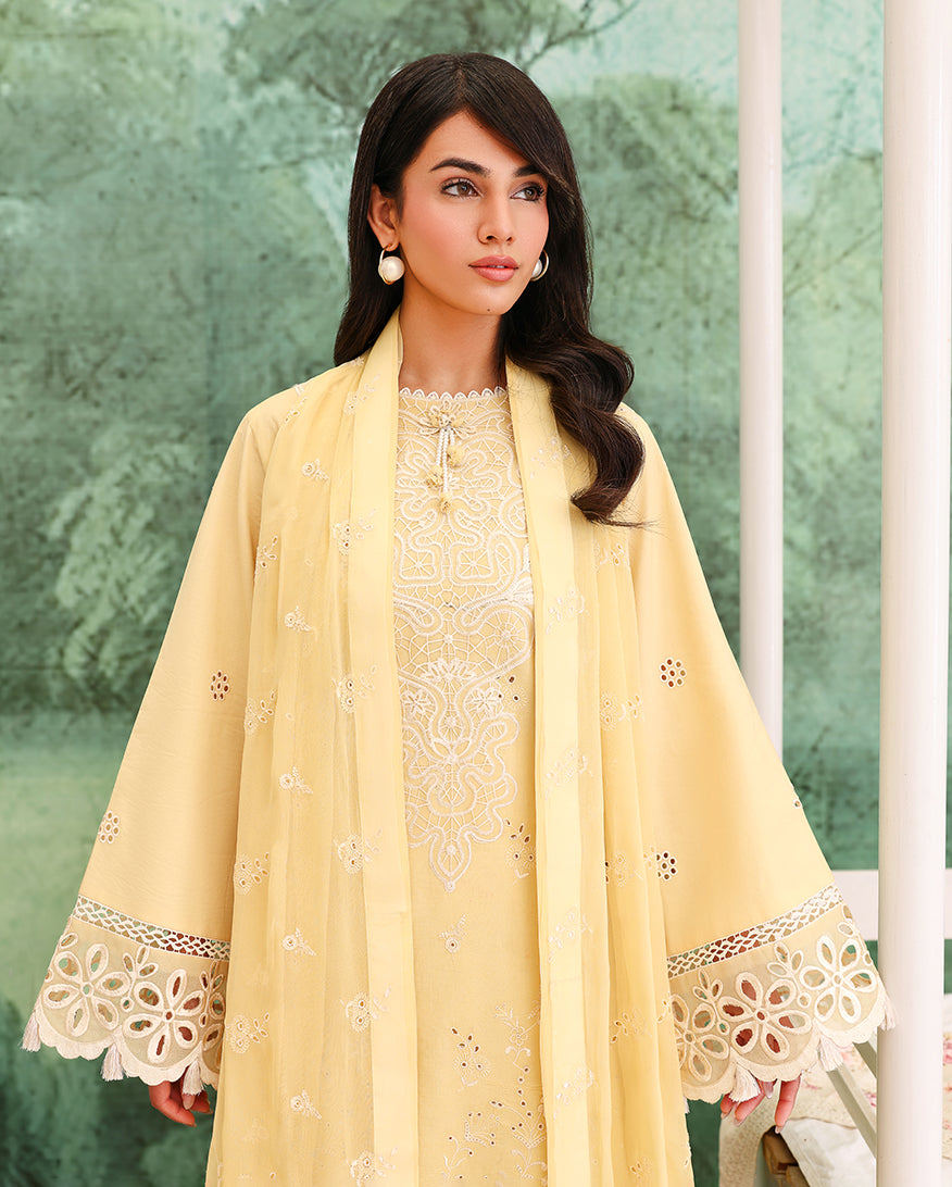 Summer Chikankari Lawn Edit – Lumiere Yellow
