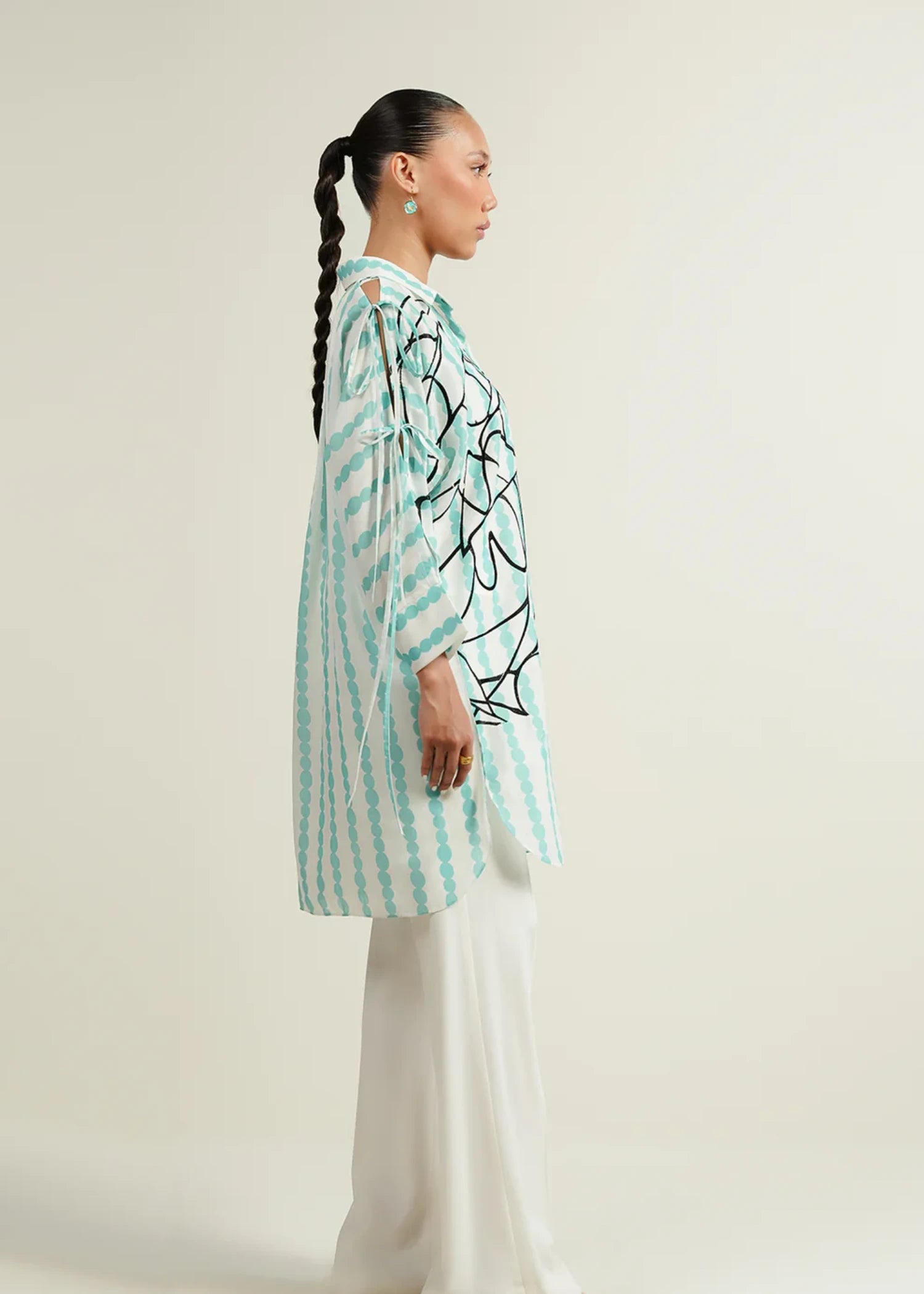 crepe Tunic in Sky blue