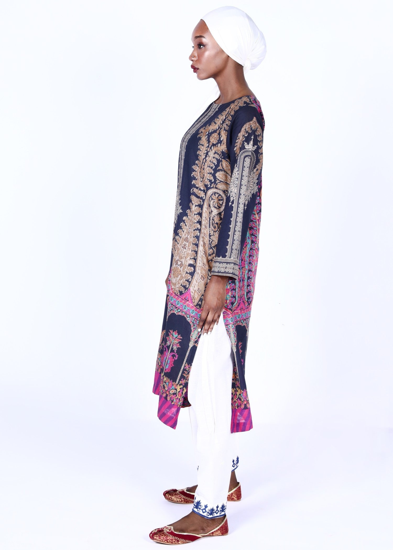 khaddar Kurti in Blue