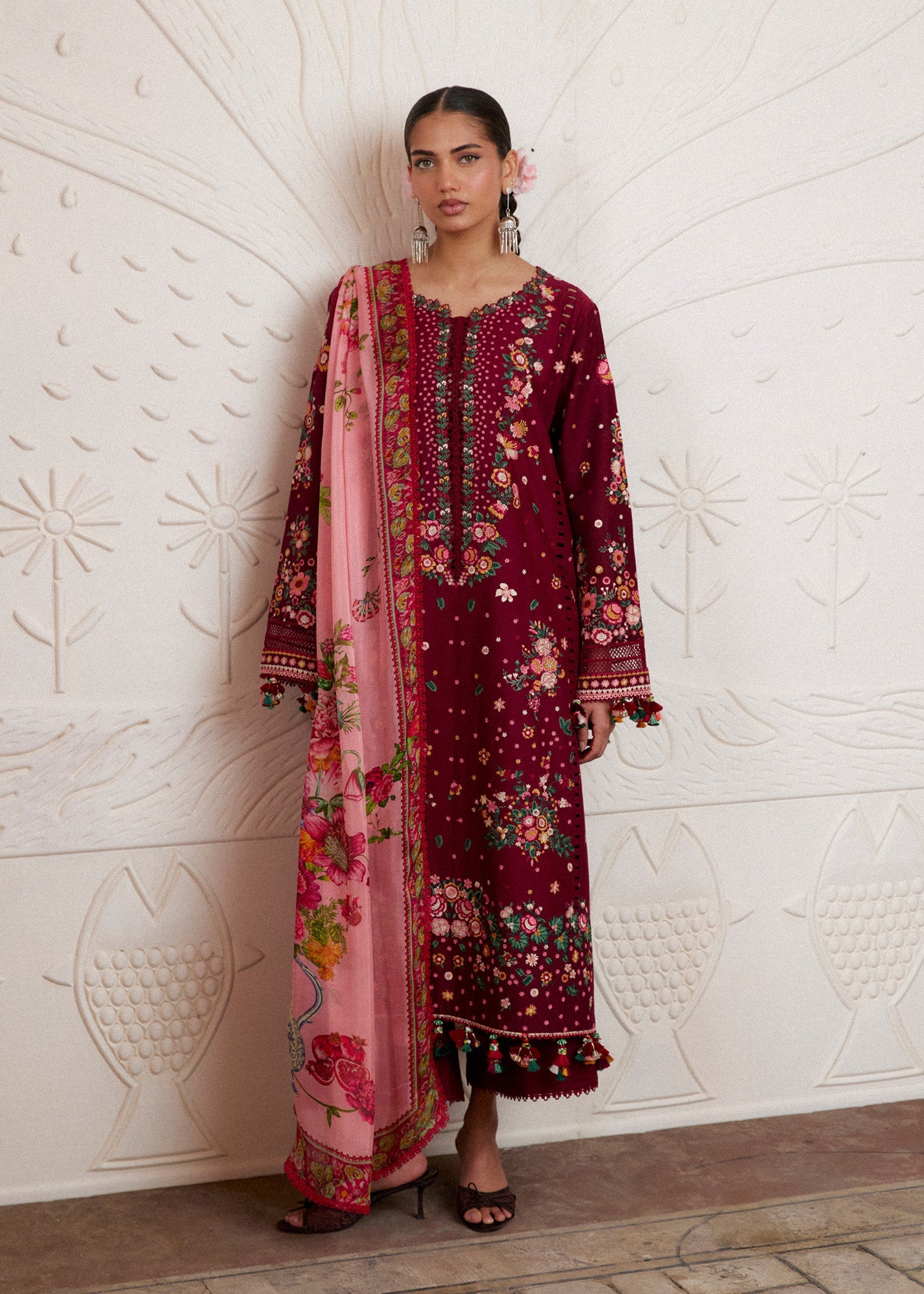 Zan Festive Luxury Lawn – Kestane