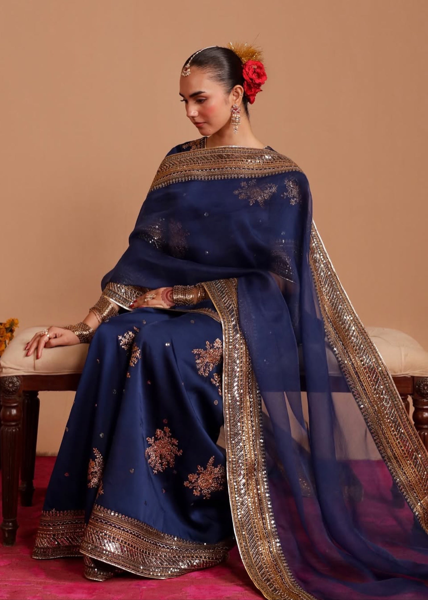 charmuse/shamooz Kurta Set in Navy blue