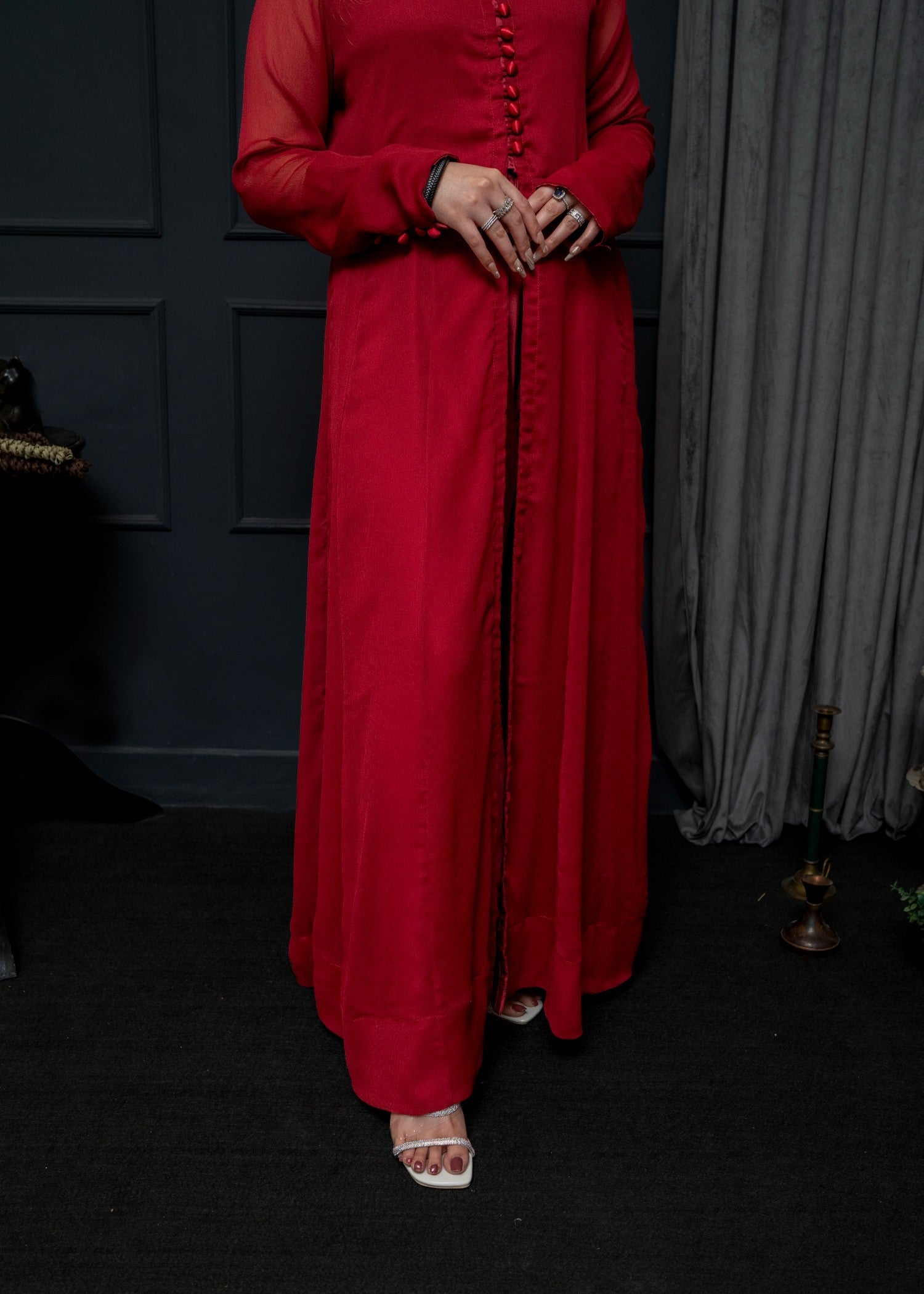 chiffon Maxi in Crimson