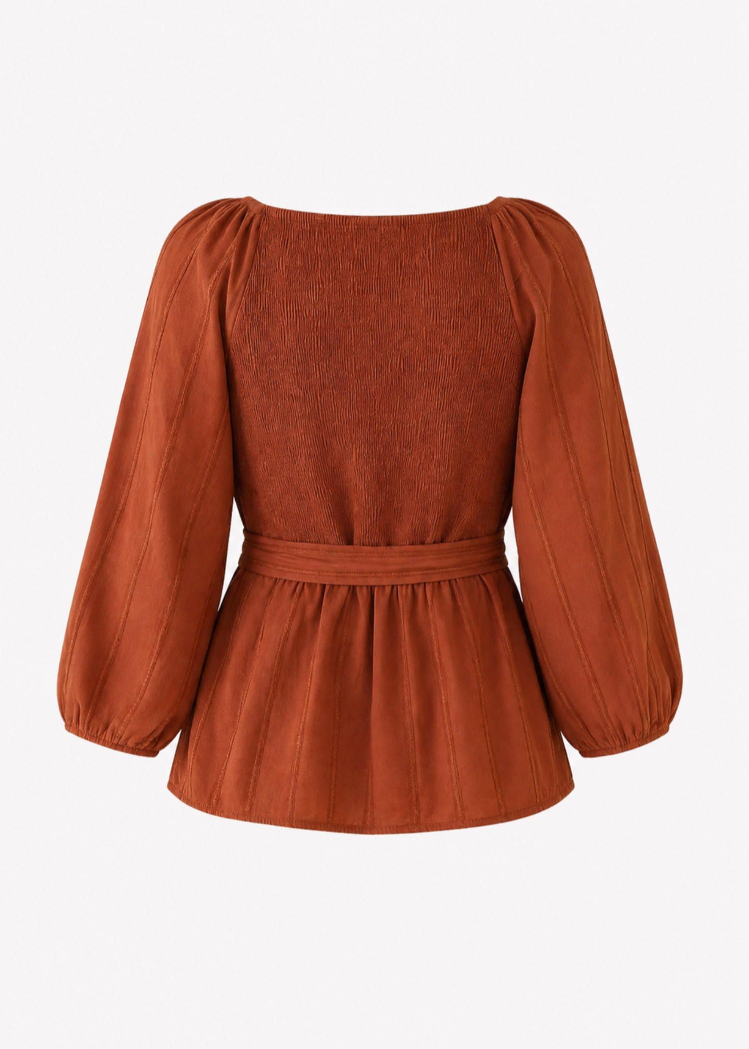 linen Blouse in Russet brown