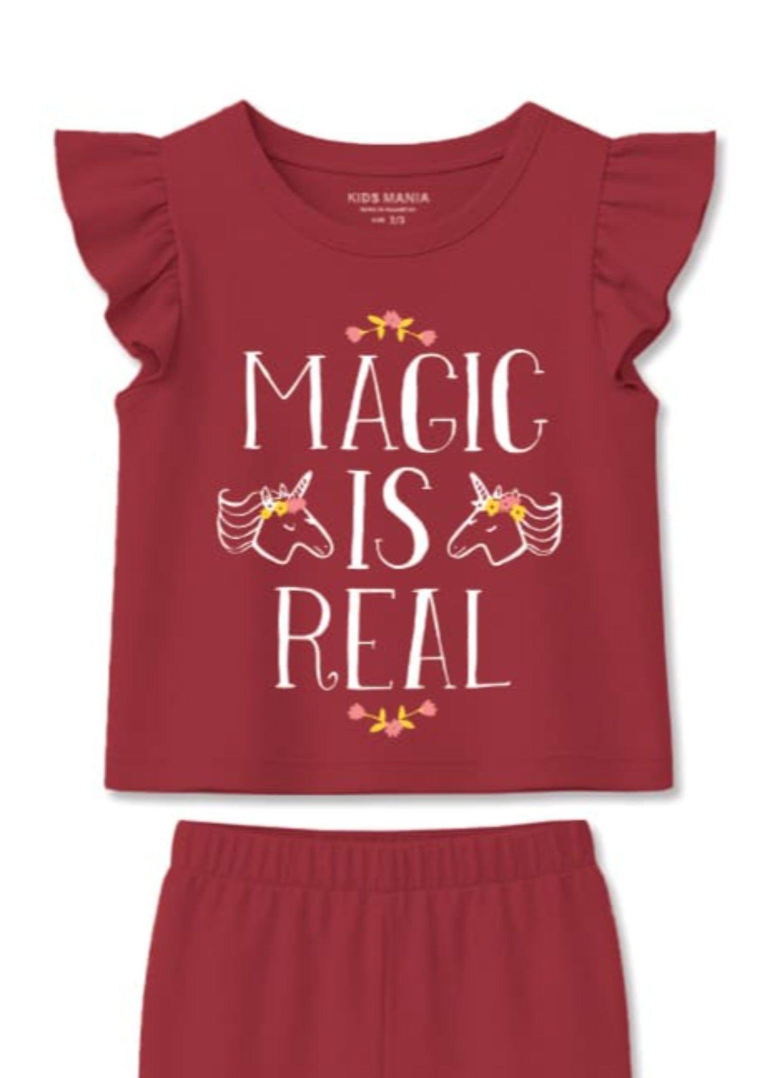 cotton T Shirt in Maroon