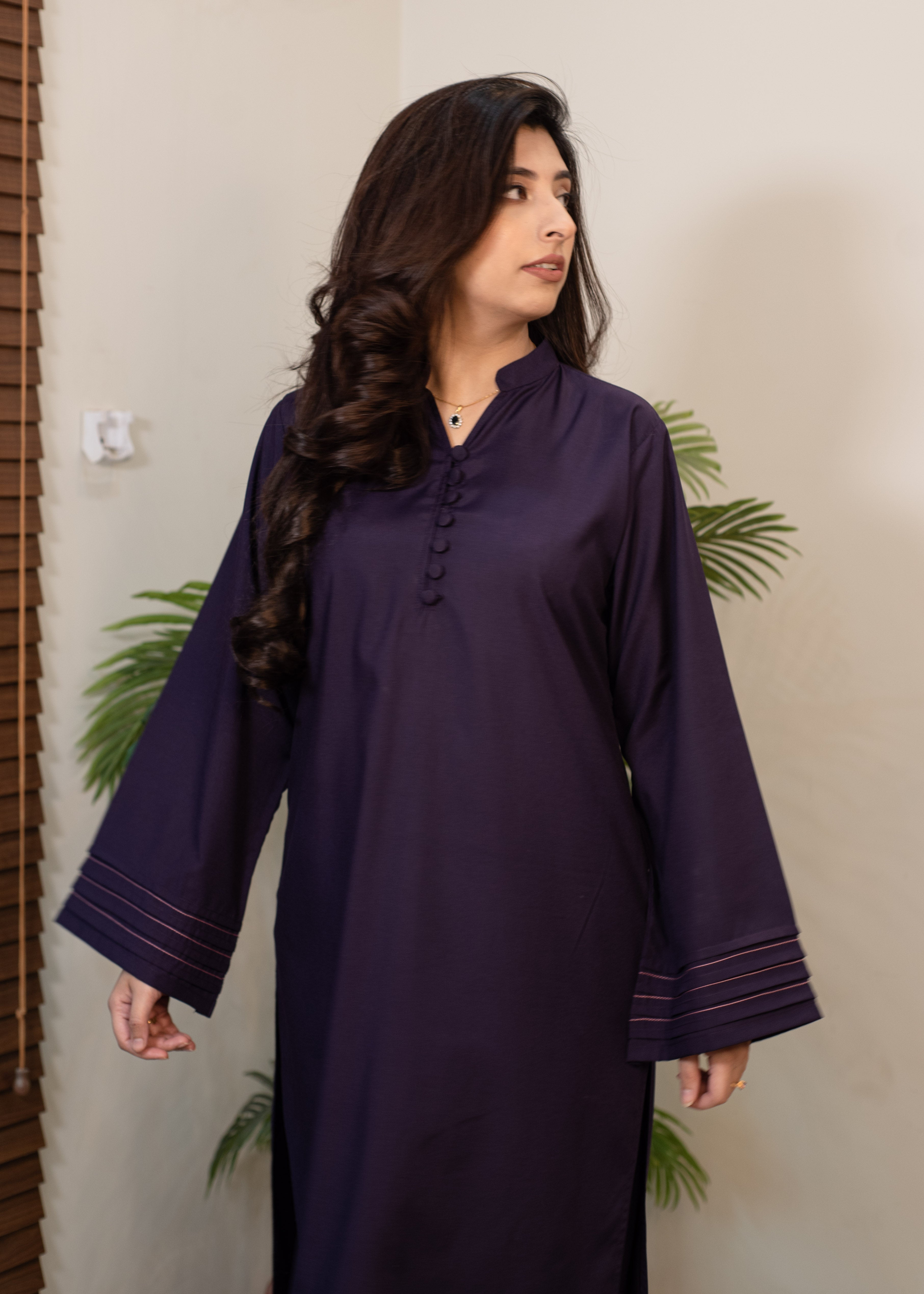 wash & wear Kurta Set in Purple