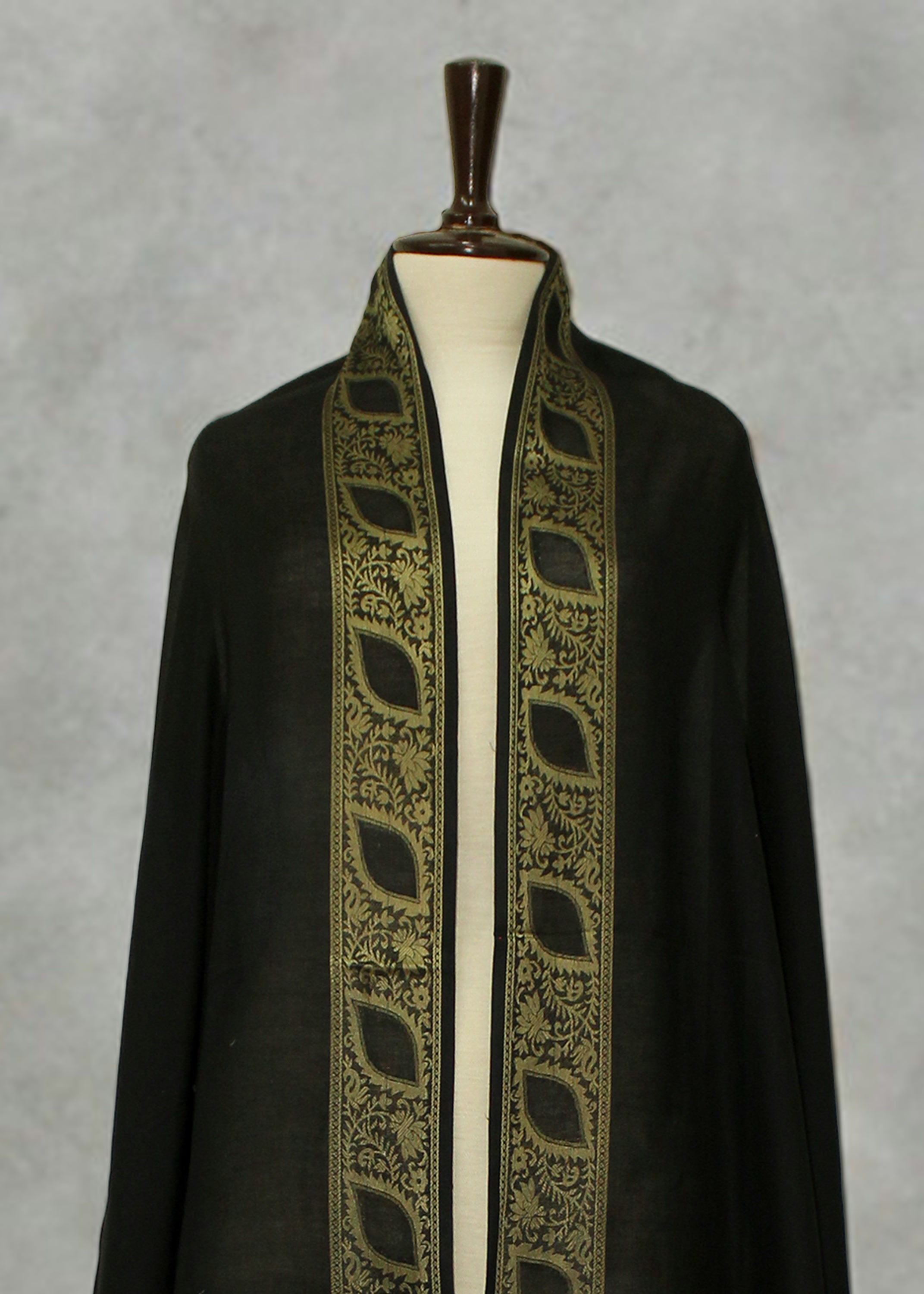 lawn cotton Chaddar in Black