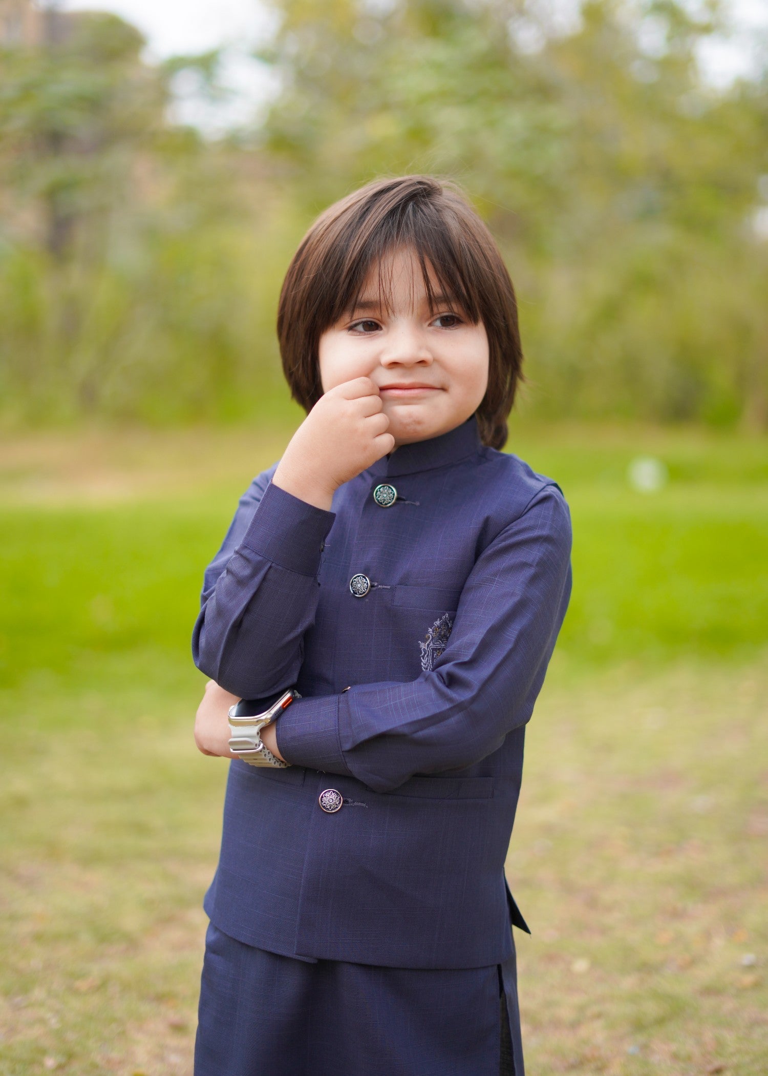 wash & wear Waistcoat in Blue