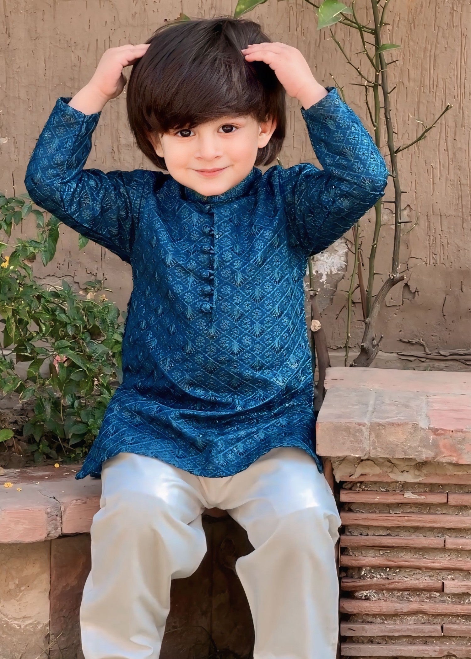 masuri Kurta in Blue