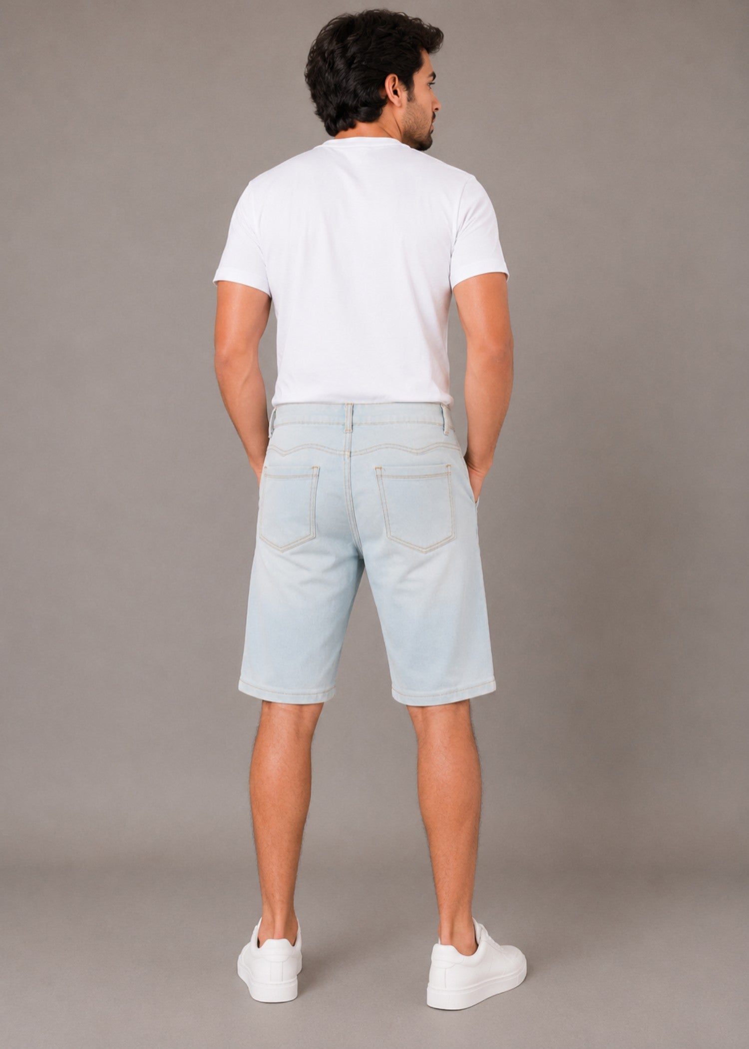 denim Shorts in Ice blue