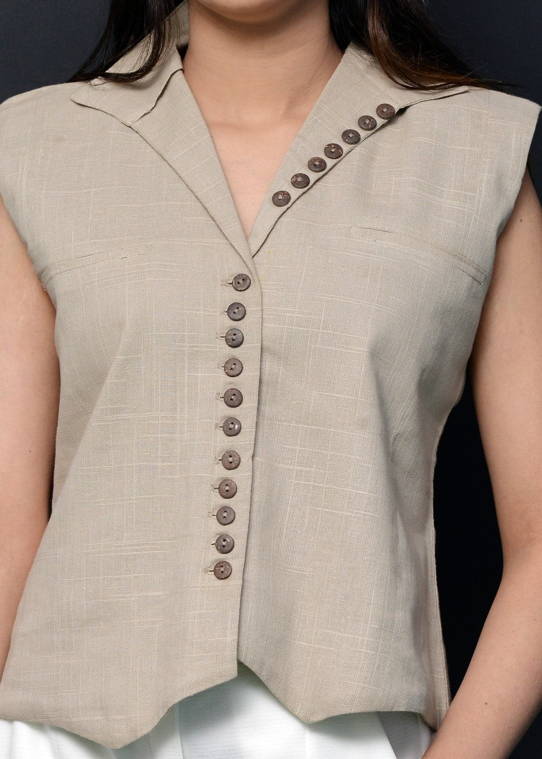cotton Jacket in Beige