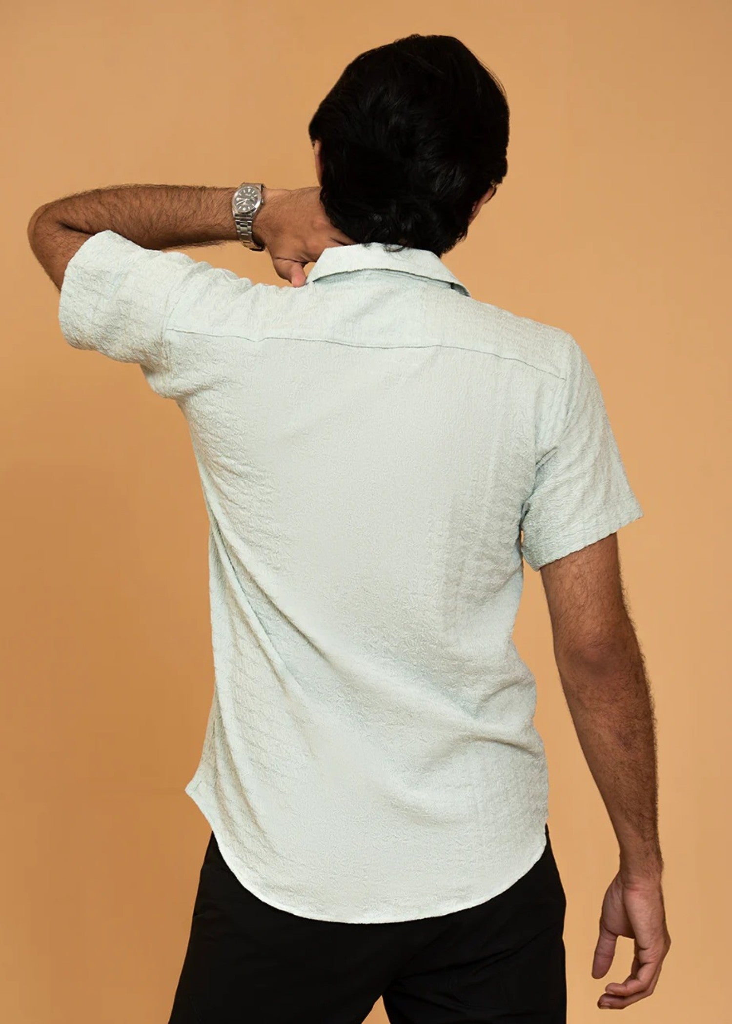 dobby Casual Shirt in Tea green