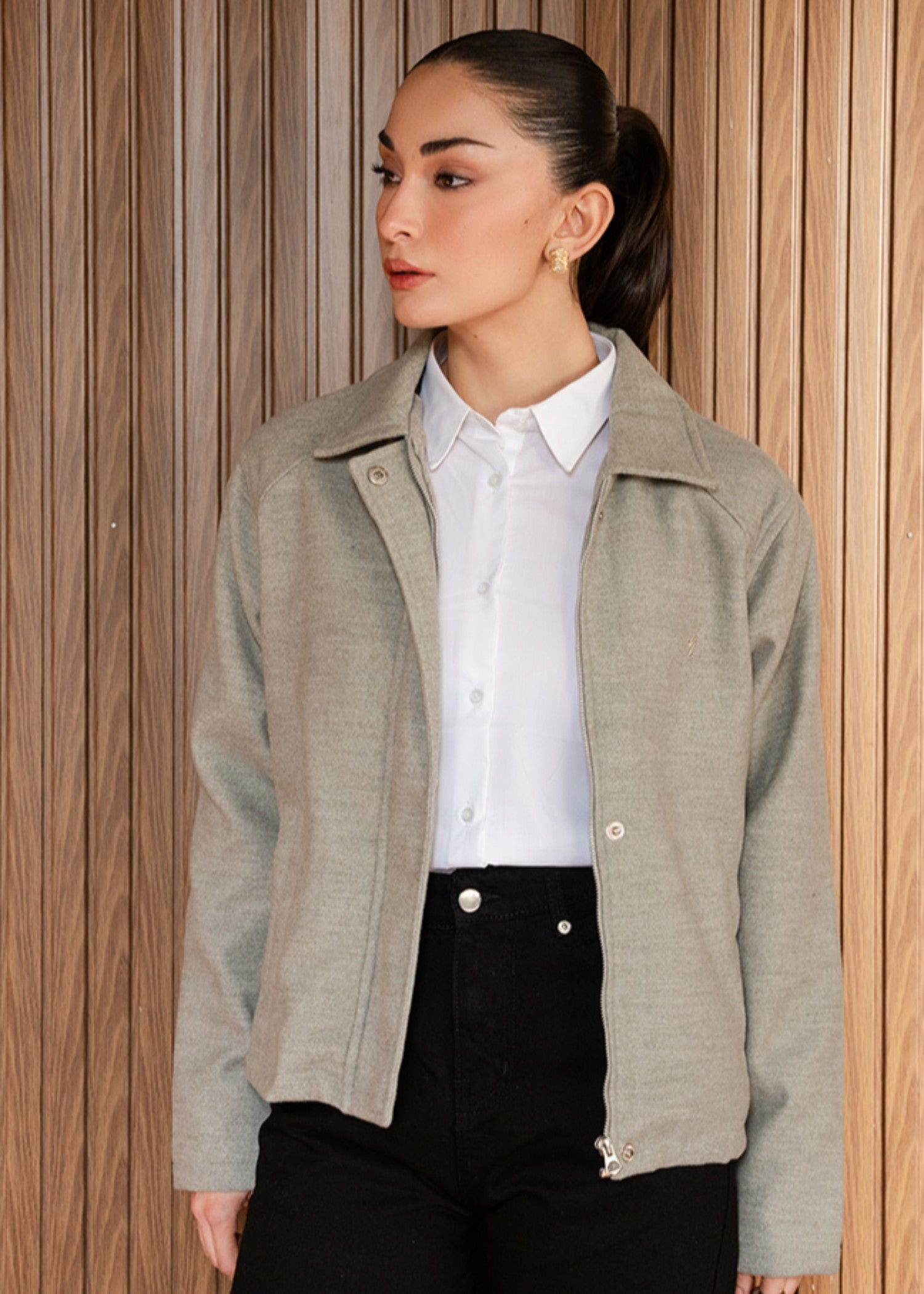 wool Jacket in Grey
