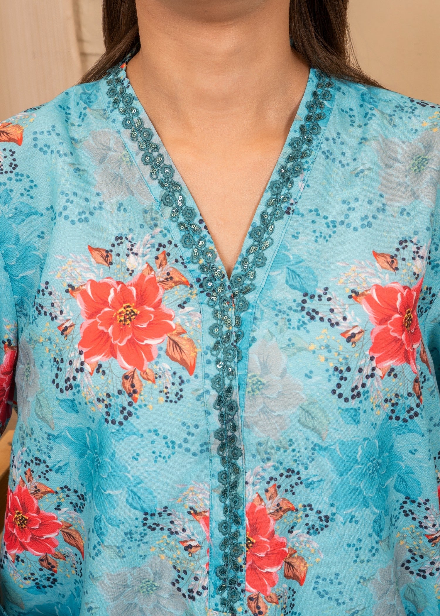 cambric Co Ord Sets in Aquamarine