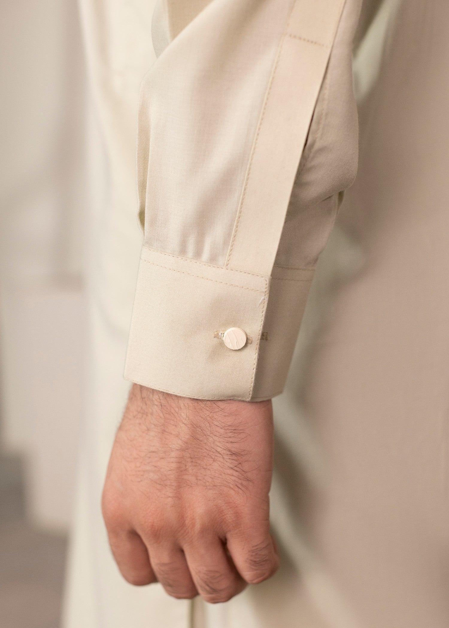 wash & wear Kurta Set in Alabaster