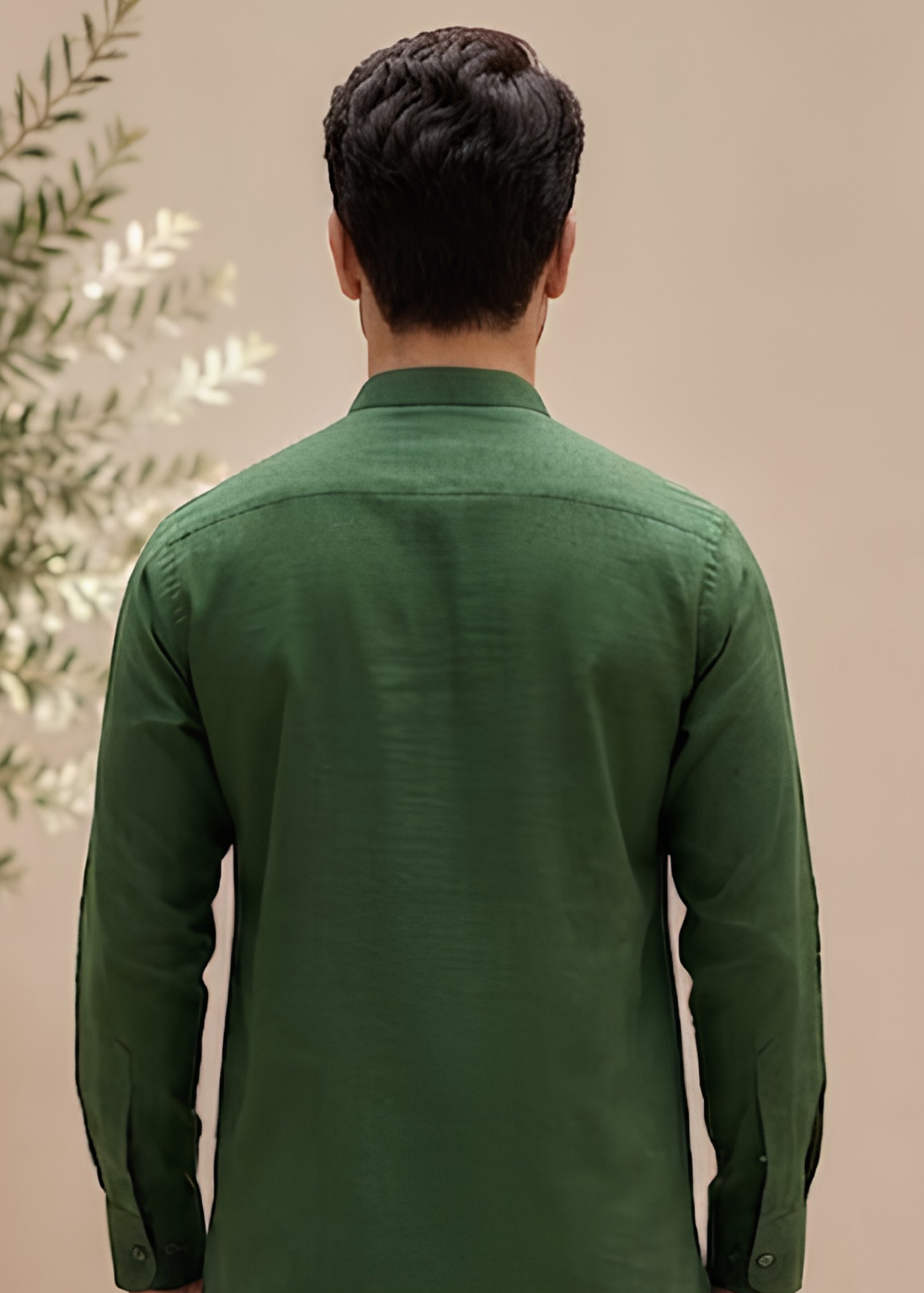 swiss lawn Kurta Set in Green