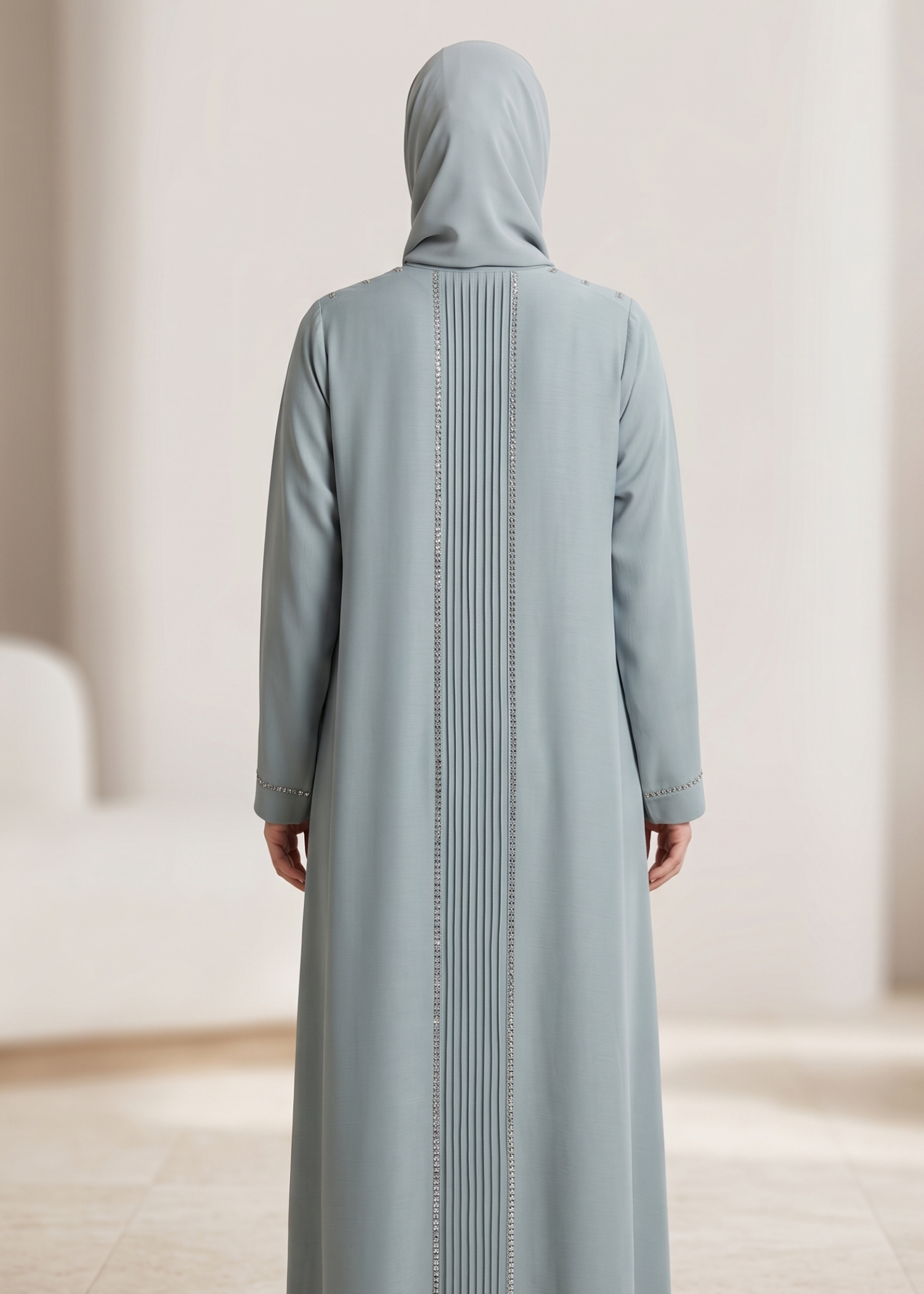nidha Abaya in Aquamarine