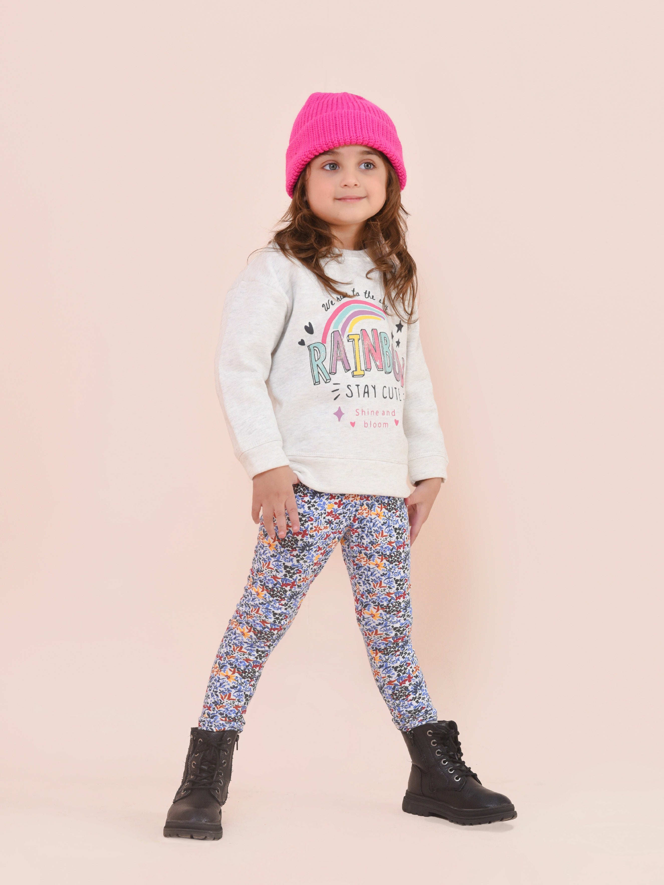 fleece Sweatshirt in Frost, multi