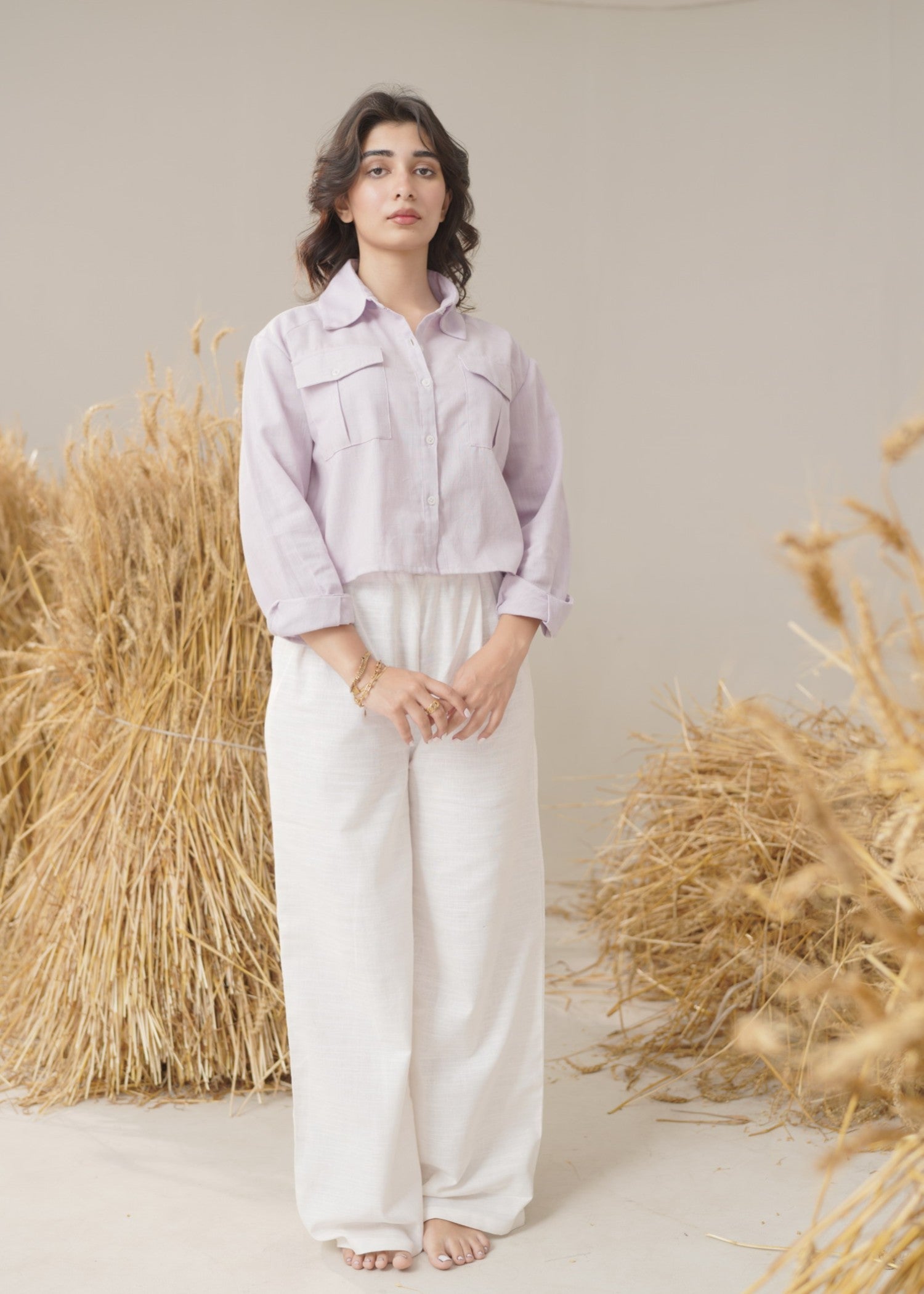 linen Top in Lavender