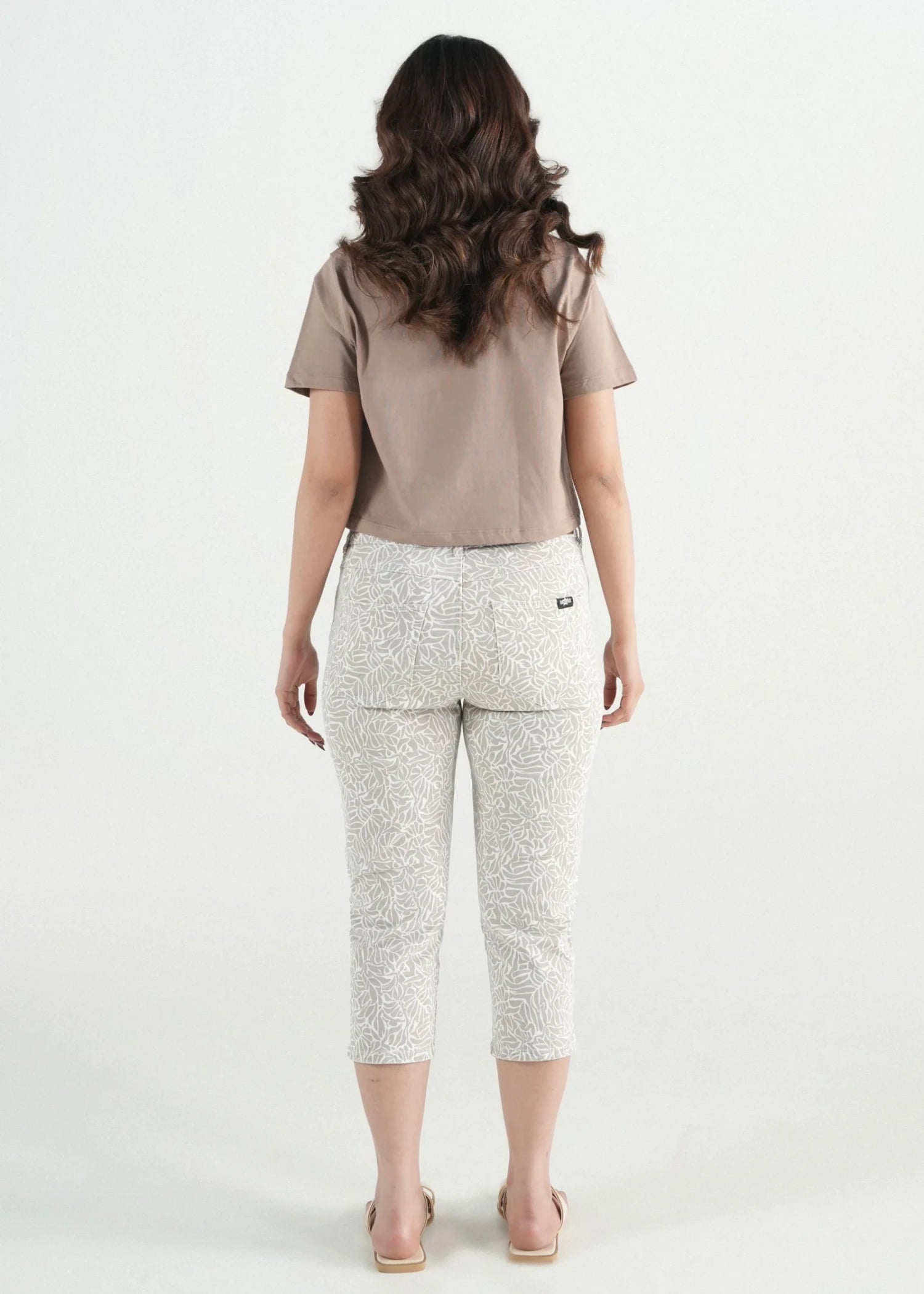 stretch denim Pants in Beige
