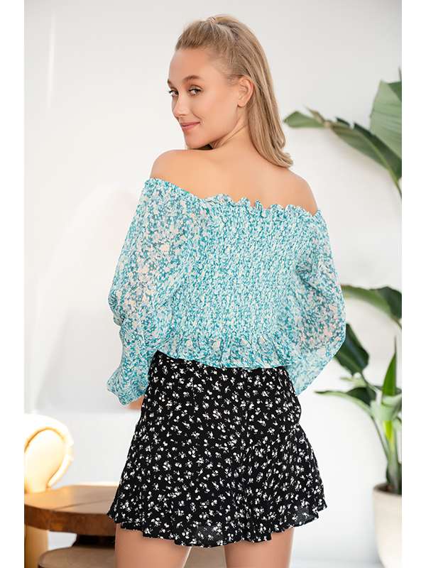 chiffon Blouse in Sky blue