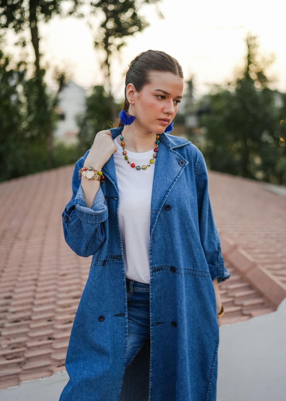 denim Coat in Blue