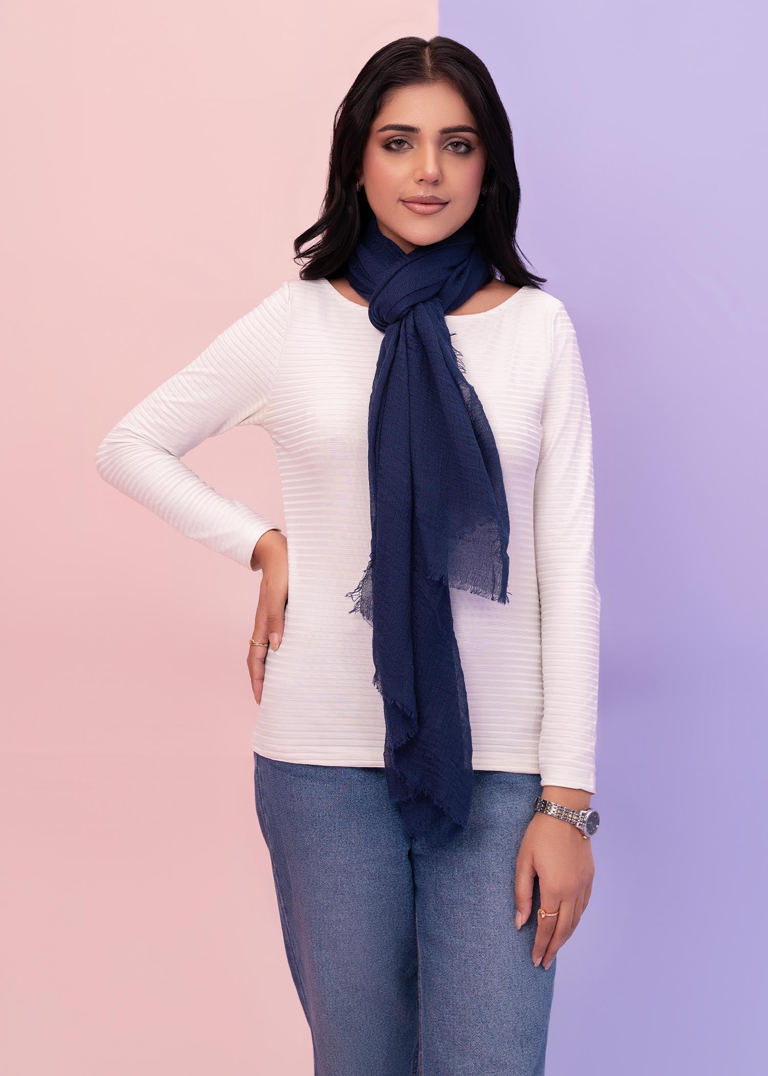 viscose Hijab in Blue