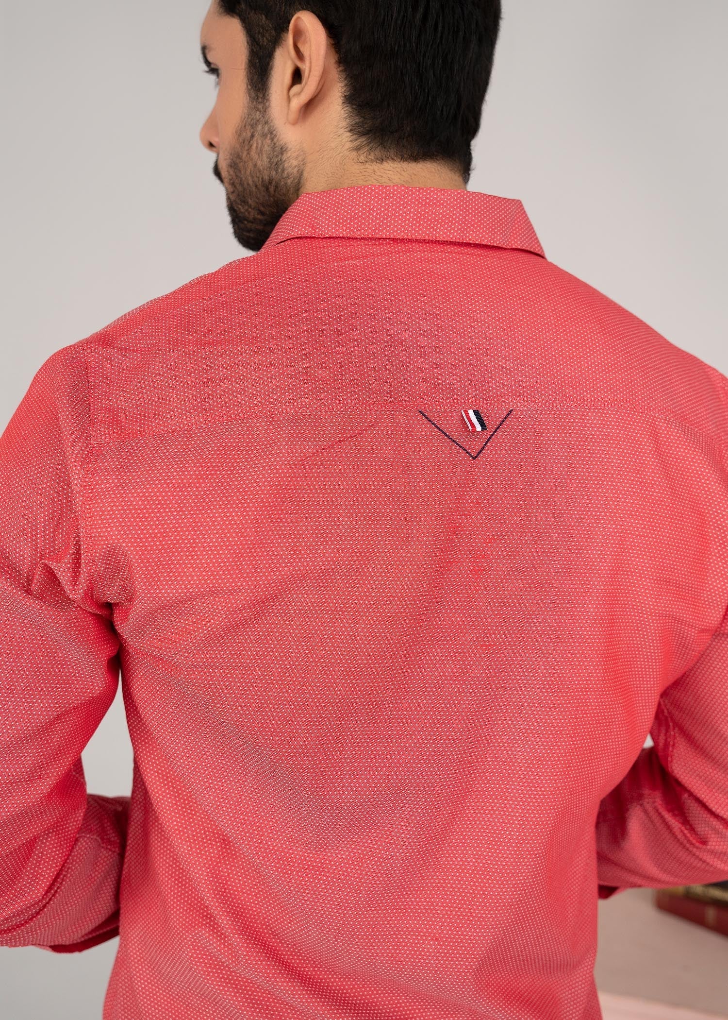 dobby Casual Shirt in Pink