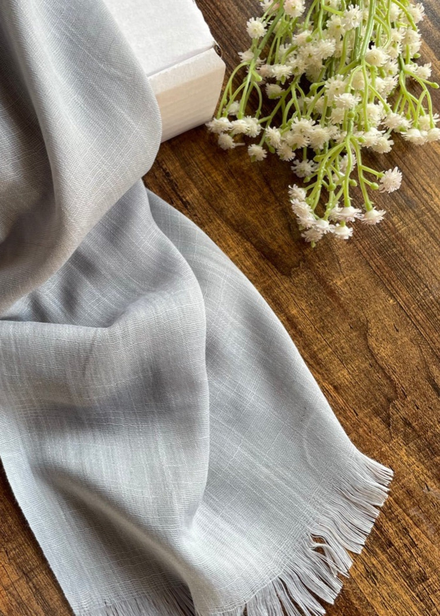 lawn Hijab in Silver