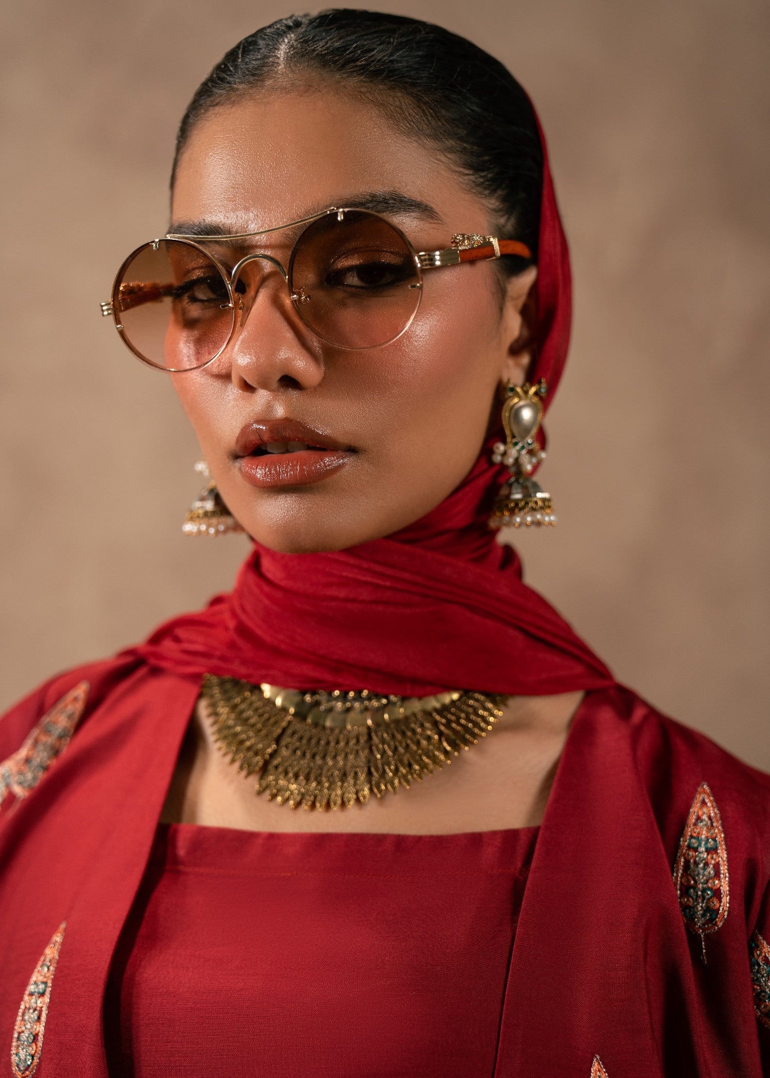 viscose thai silk Jacket in Maroon