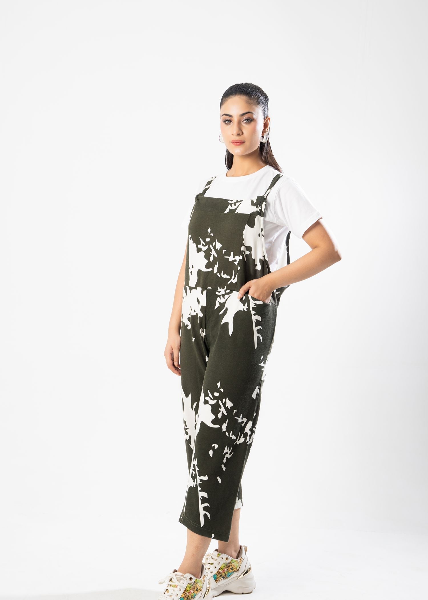 terry Jumpsuit in Green