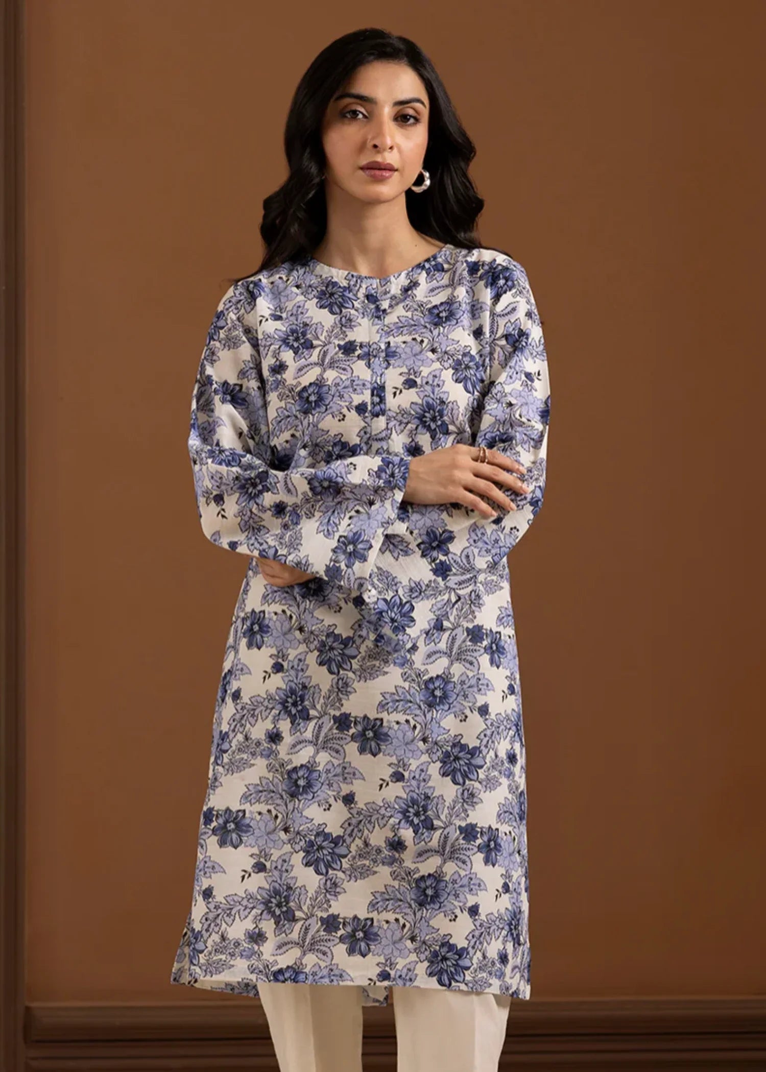 khaddar Kurti in White