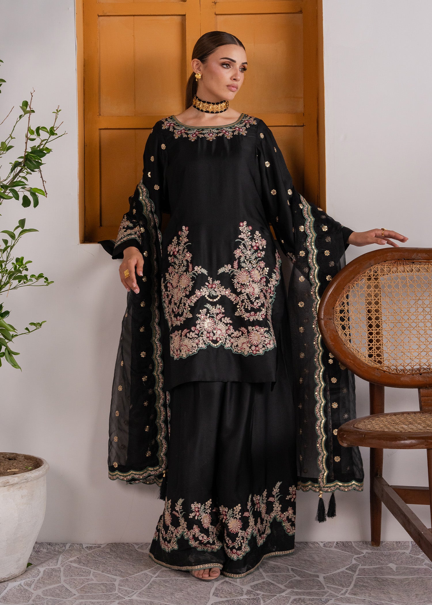 charmuse/shamooz Kurta Set in Black