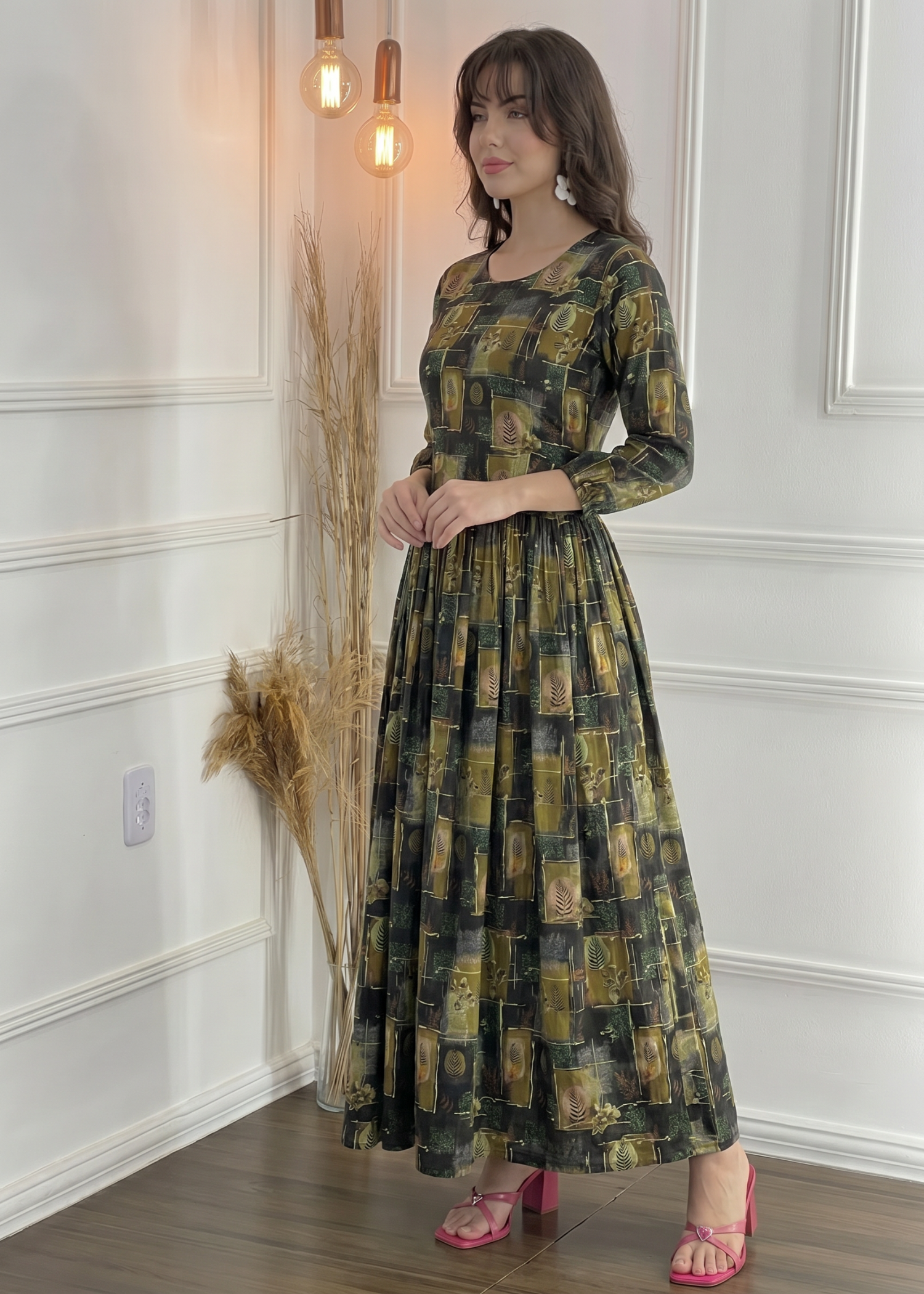 lawn Maxi in Dark green