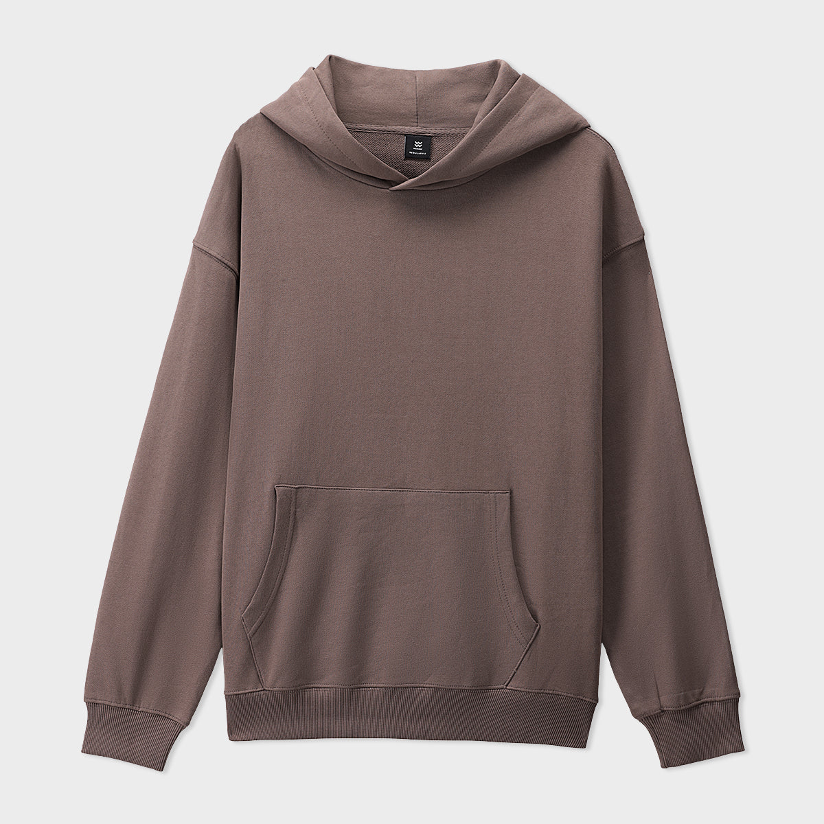 french terry Hoodie in Camel brown