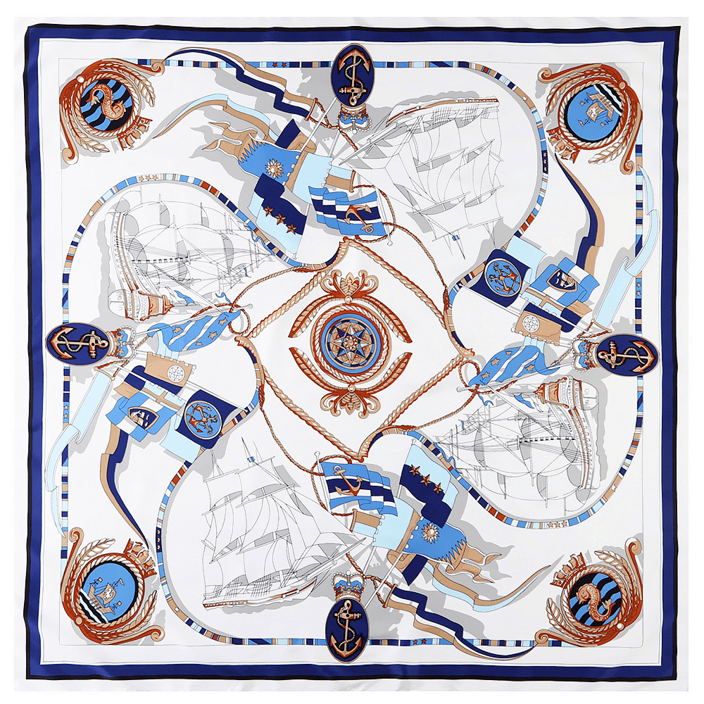 Nautical Map Ladies Twill Scarf
