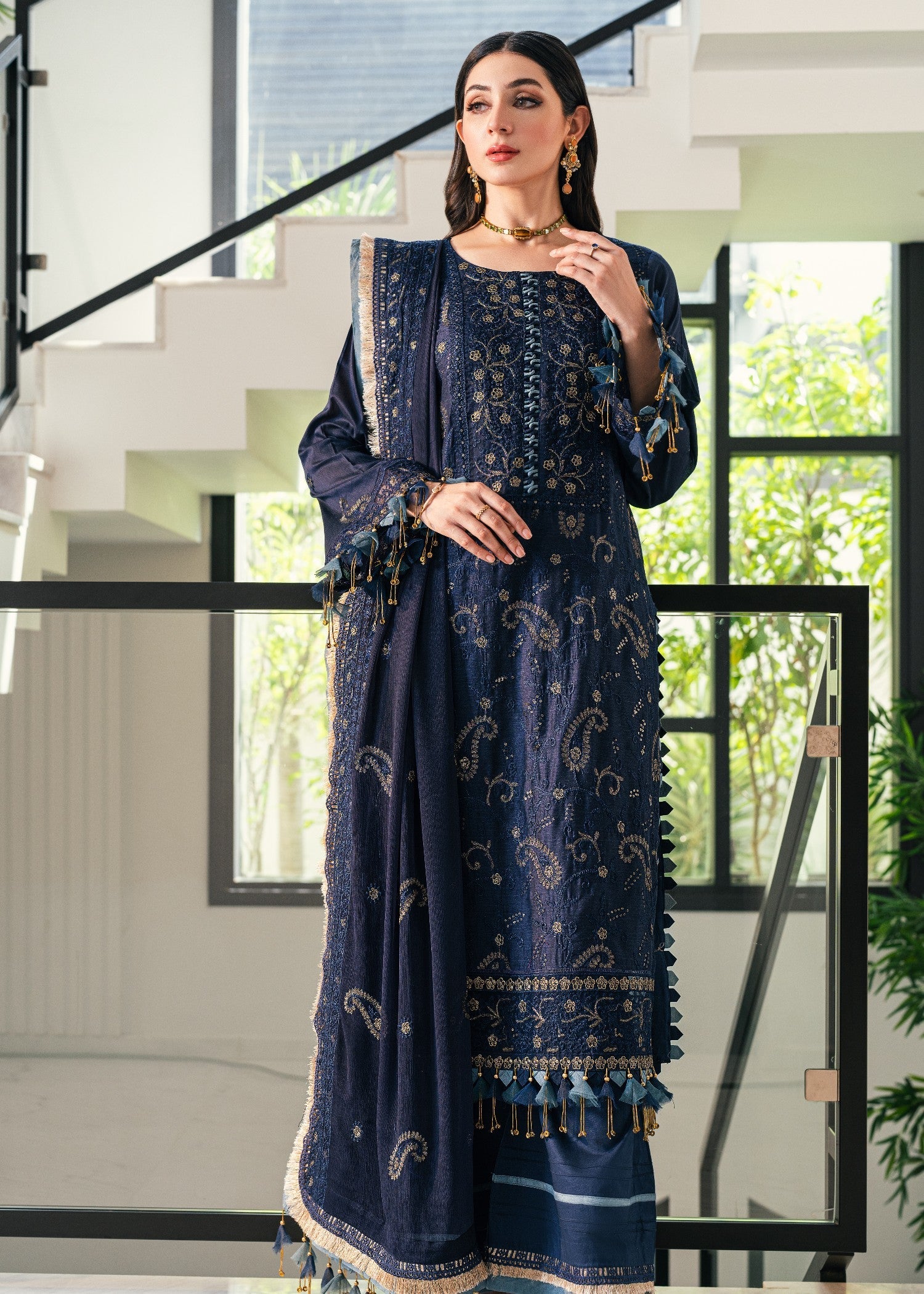cotton Unstitched in Moonlight blue