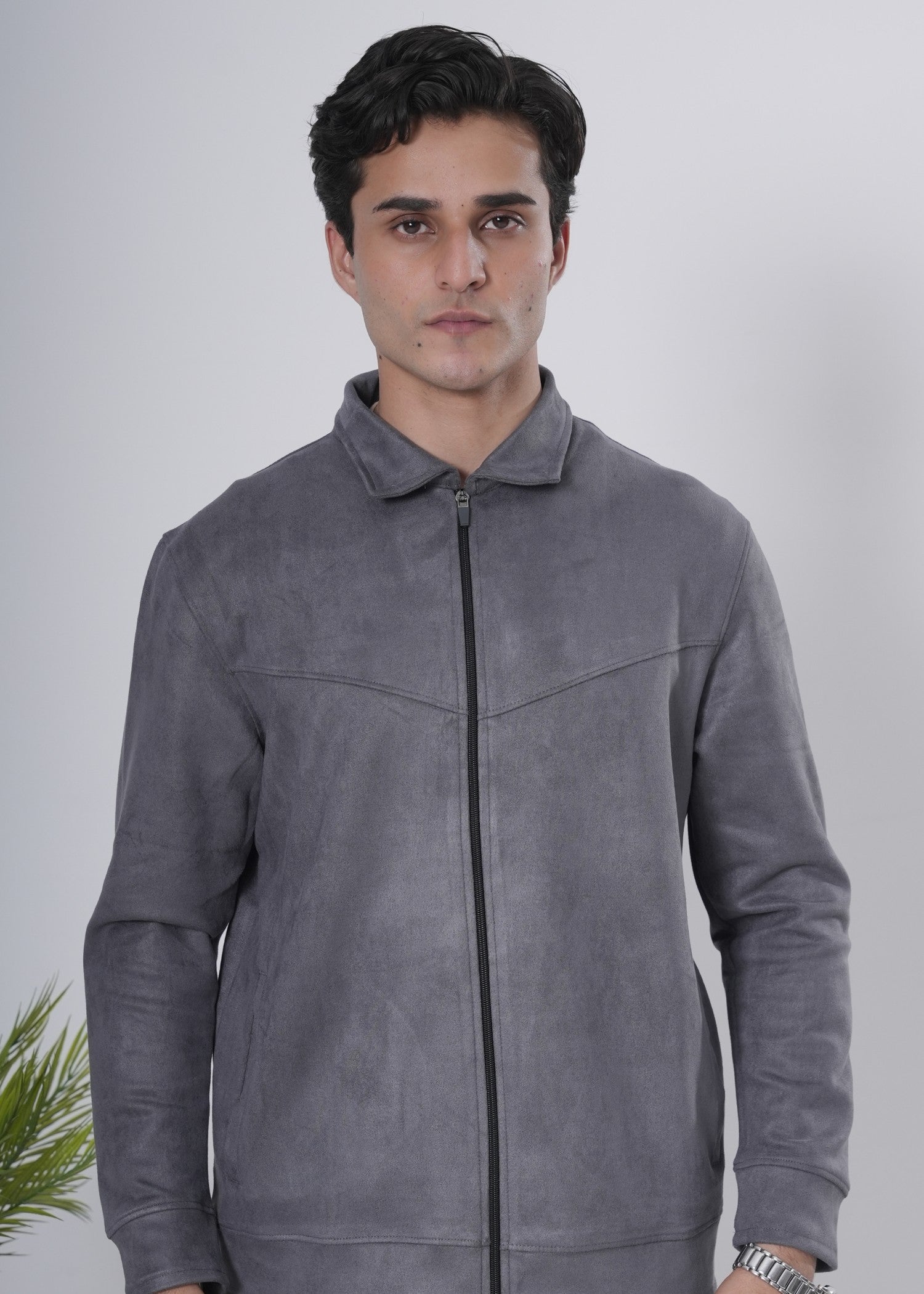 fleece Jacket in Grey