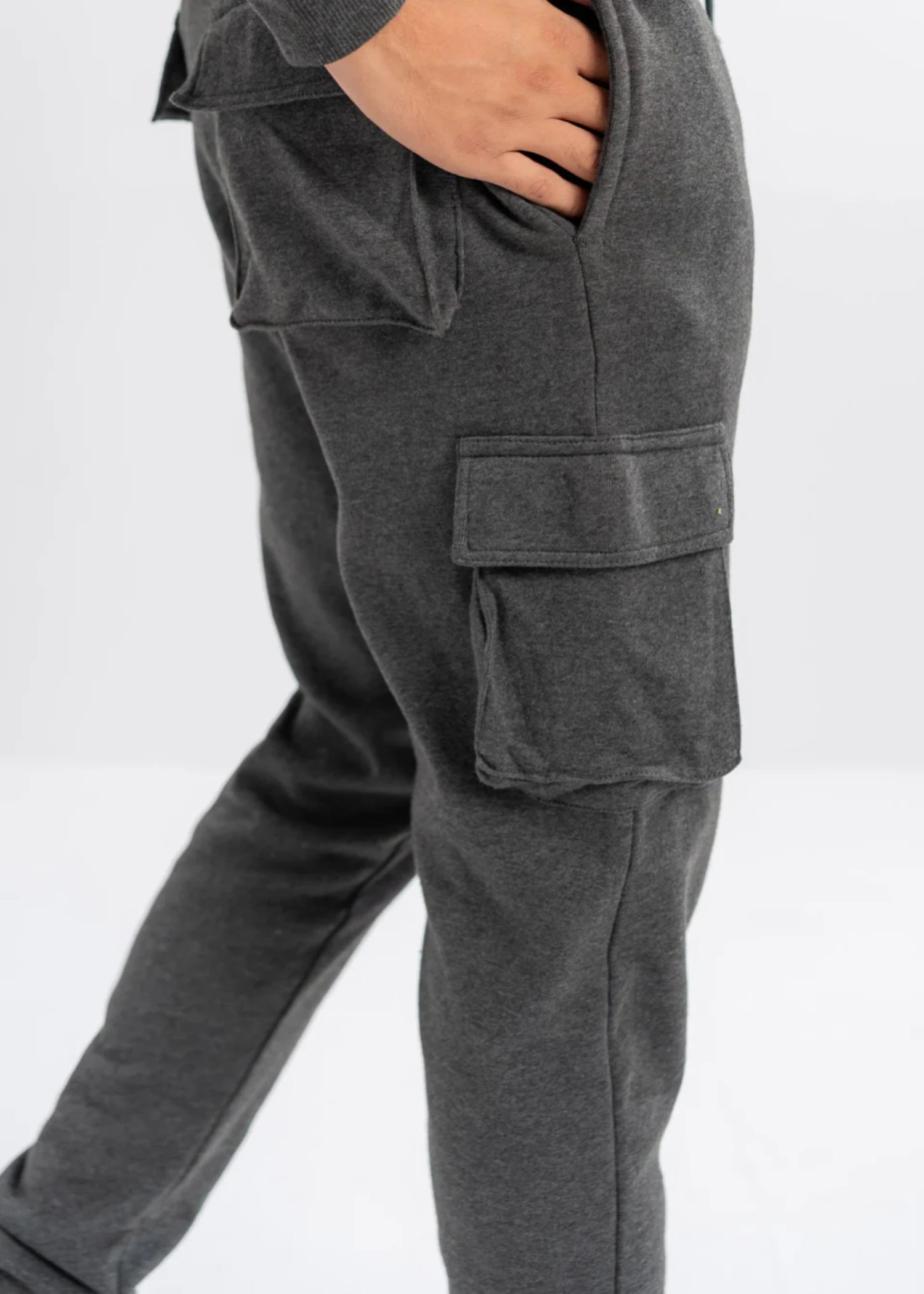 fleece Jogger Pants in Dark grey