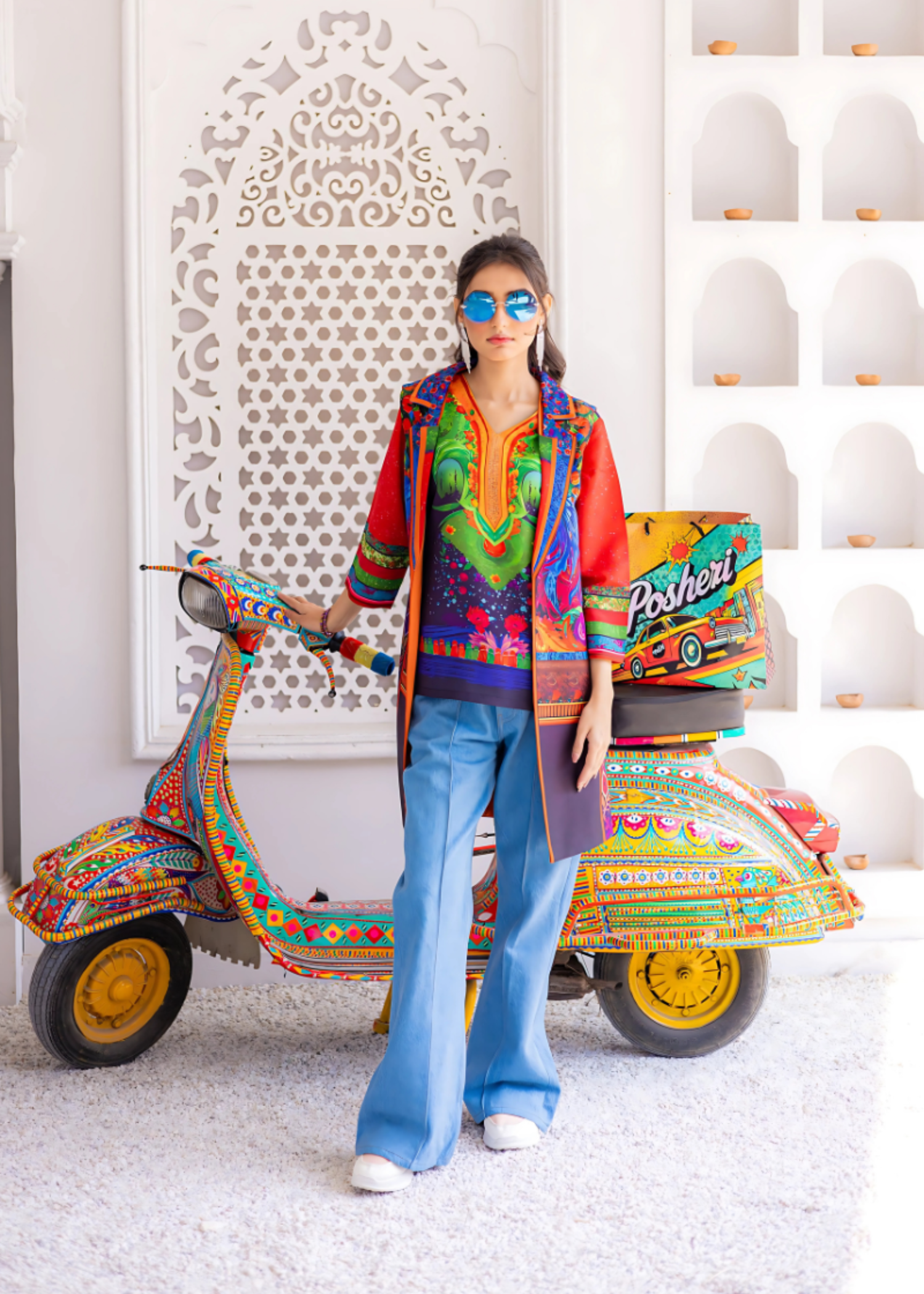 lawn Gown in Multi