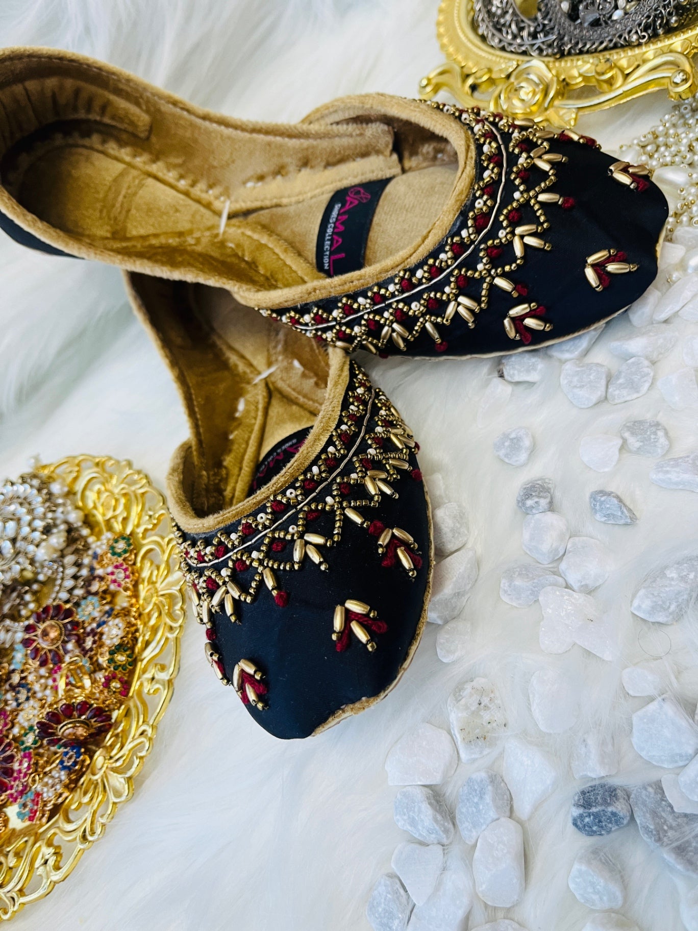 Khussa in Black by - High Quality Women Khussa JXV8030