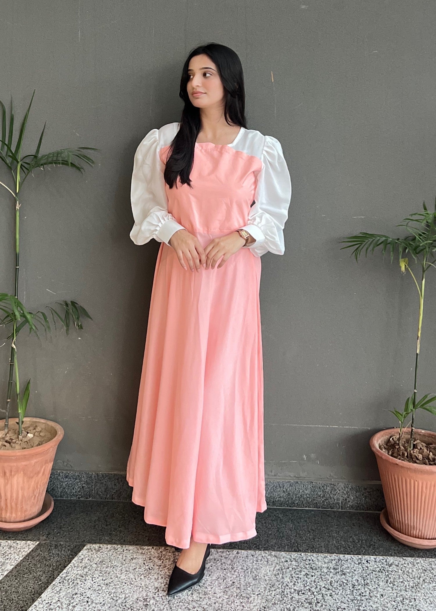 grip Frock in Baby pink