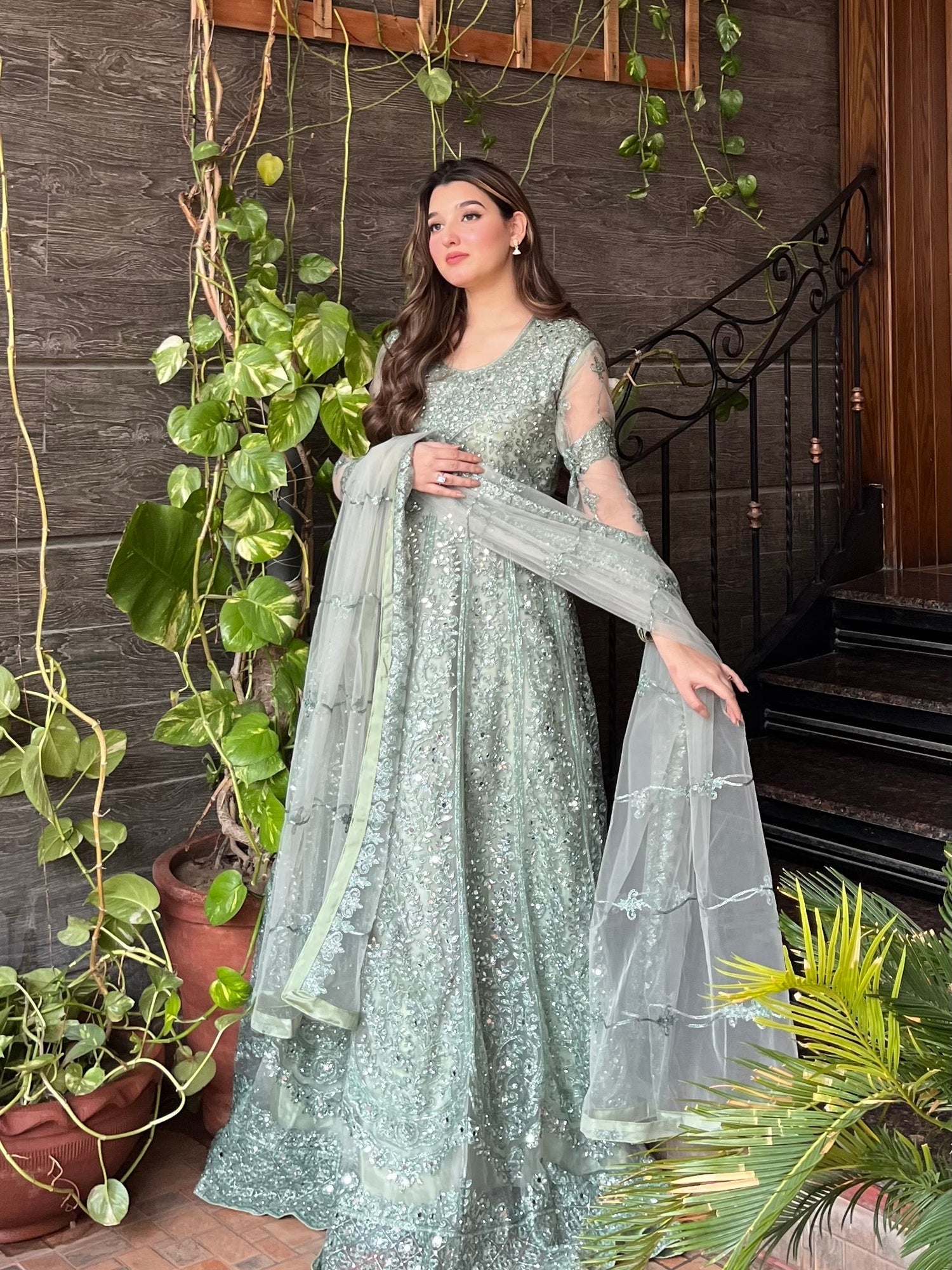 net Maxi in Mint green