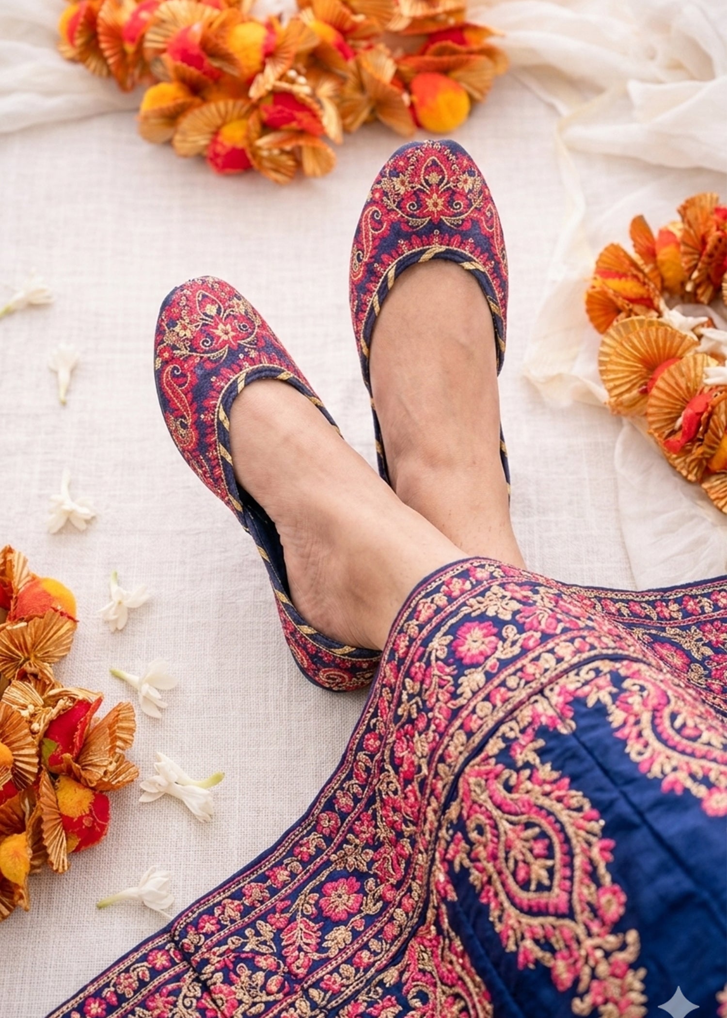 Khussa in Navy blue by - High Quality Women Khussa QHB2244