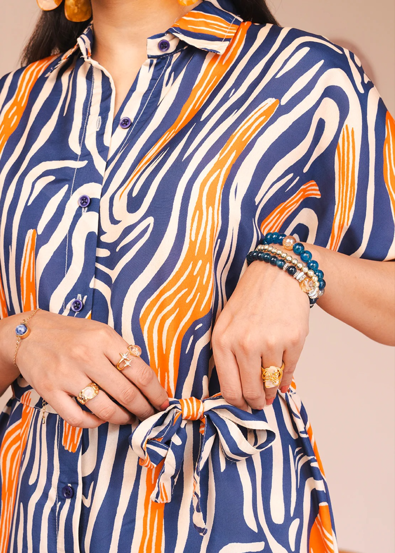 poly lawn Dress in Multi