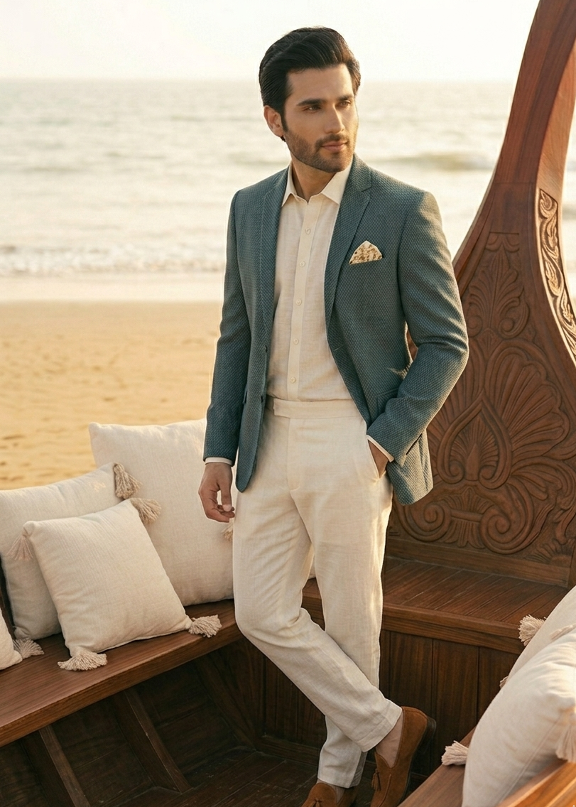 pure wool Blazer in Twilight blue