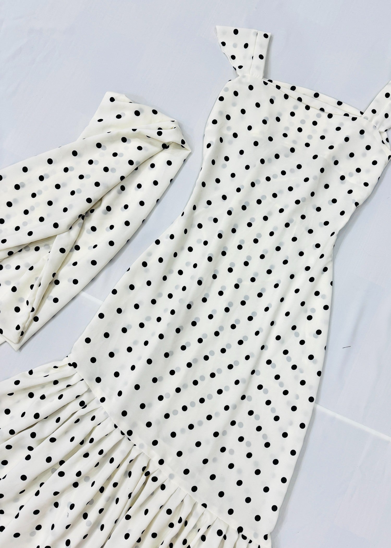 chiffon Dress in White