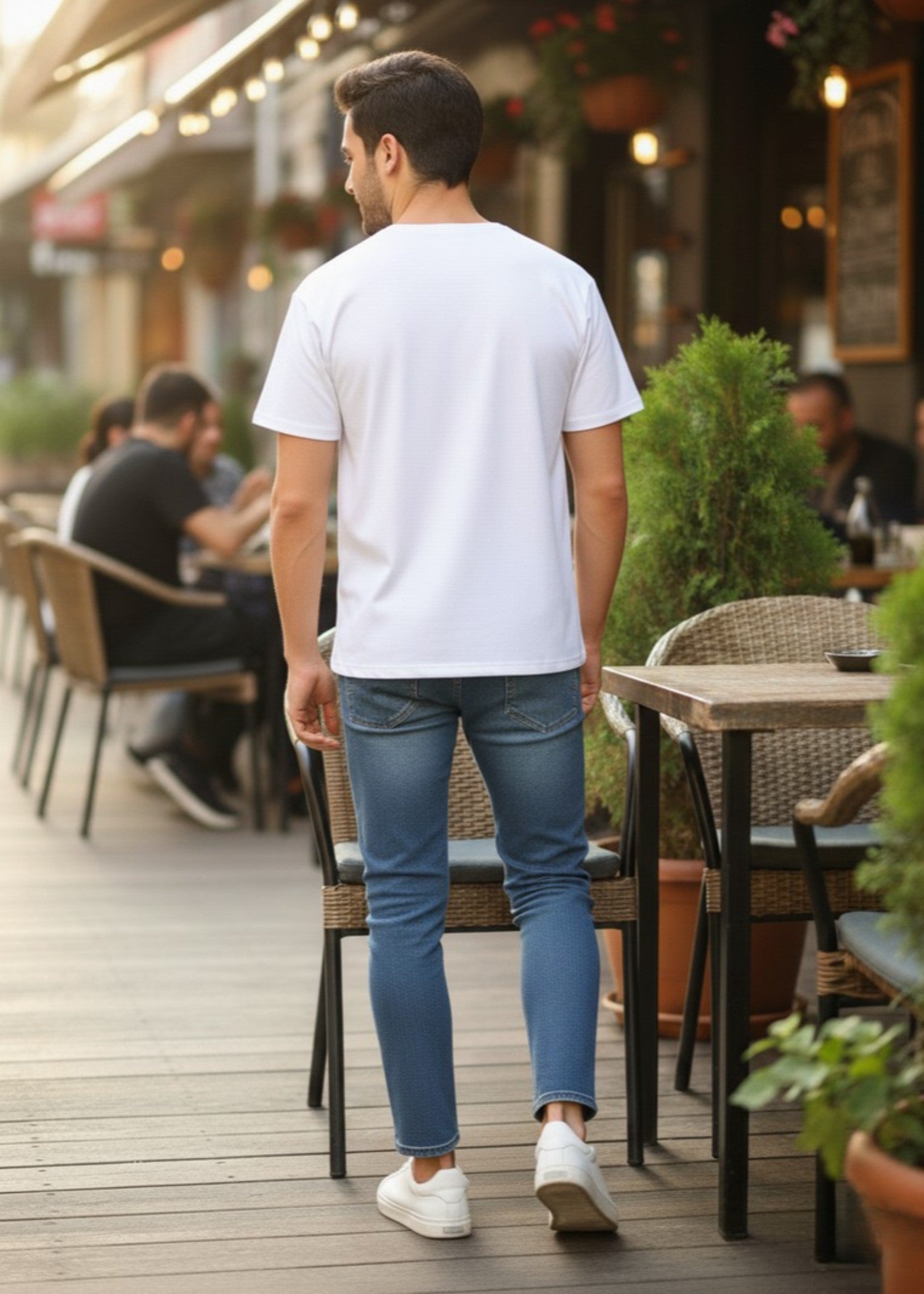 polycotton T Shirt in White