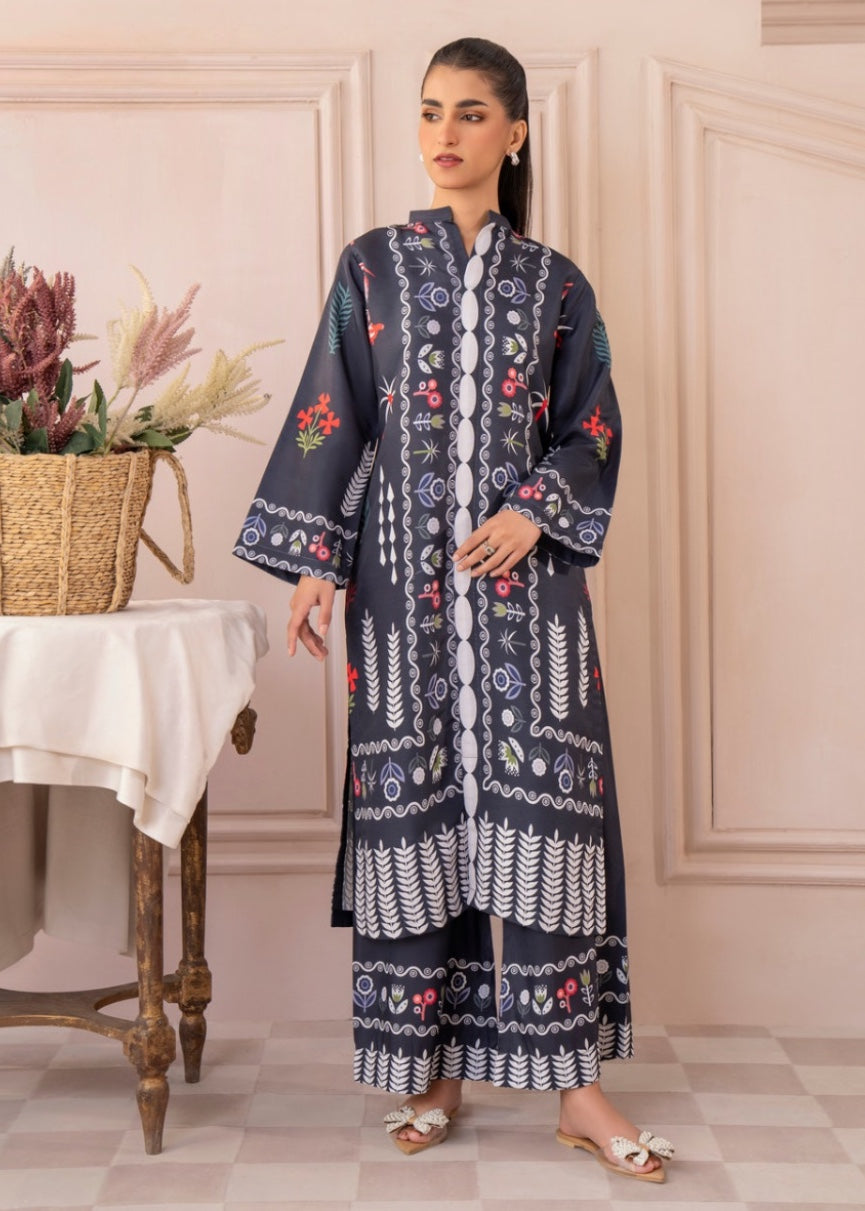 slub cambric Co Ord Sets in Dark blue