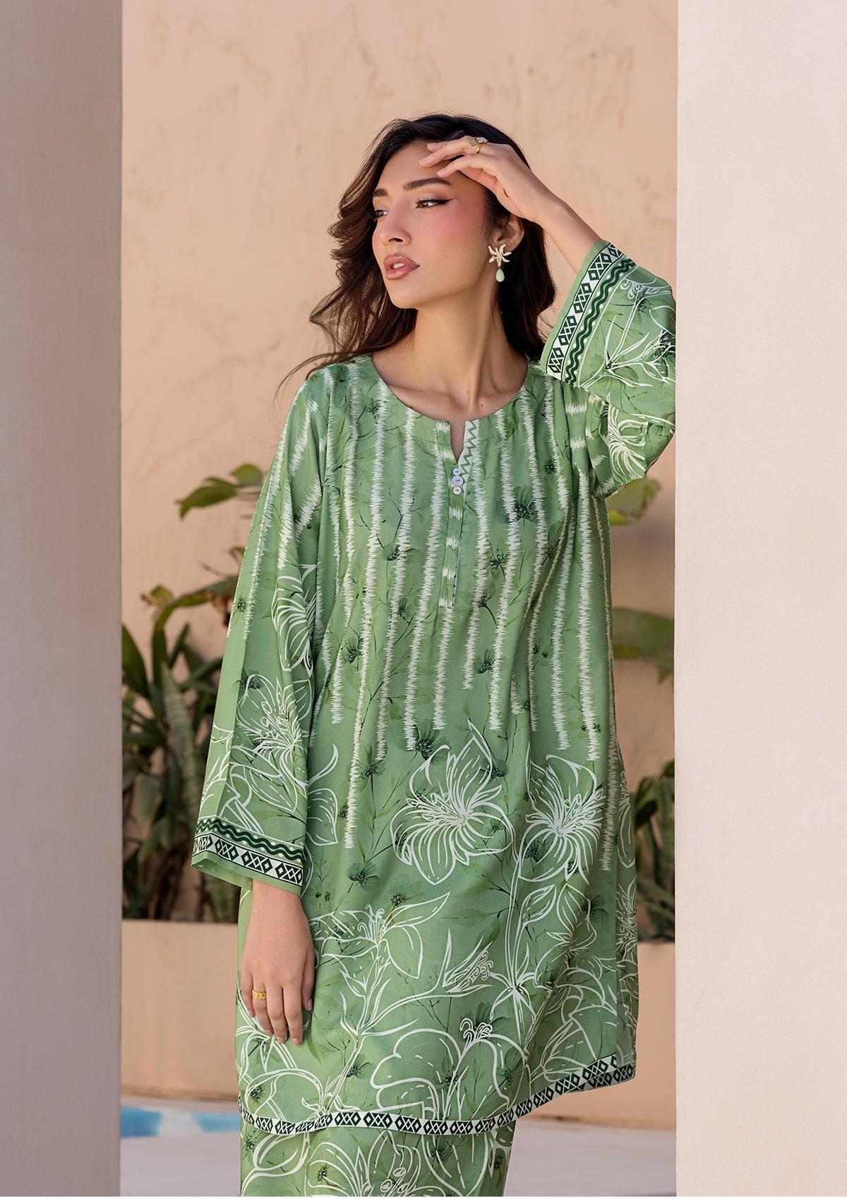 lawn Co Ord Sets in Yellow green