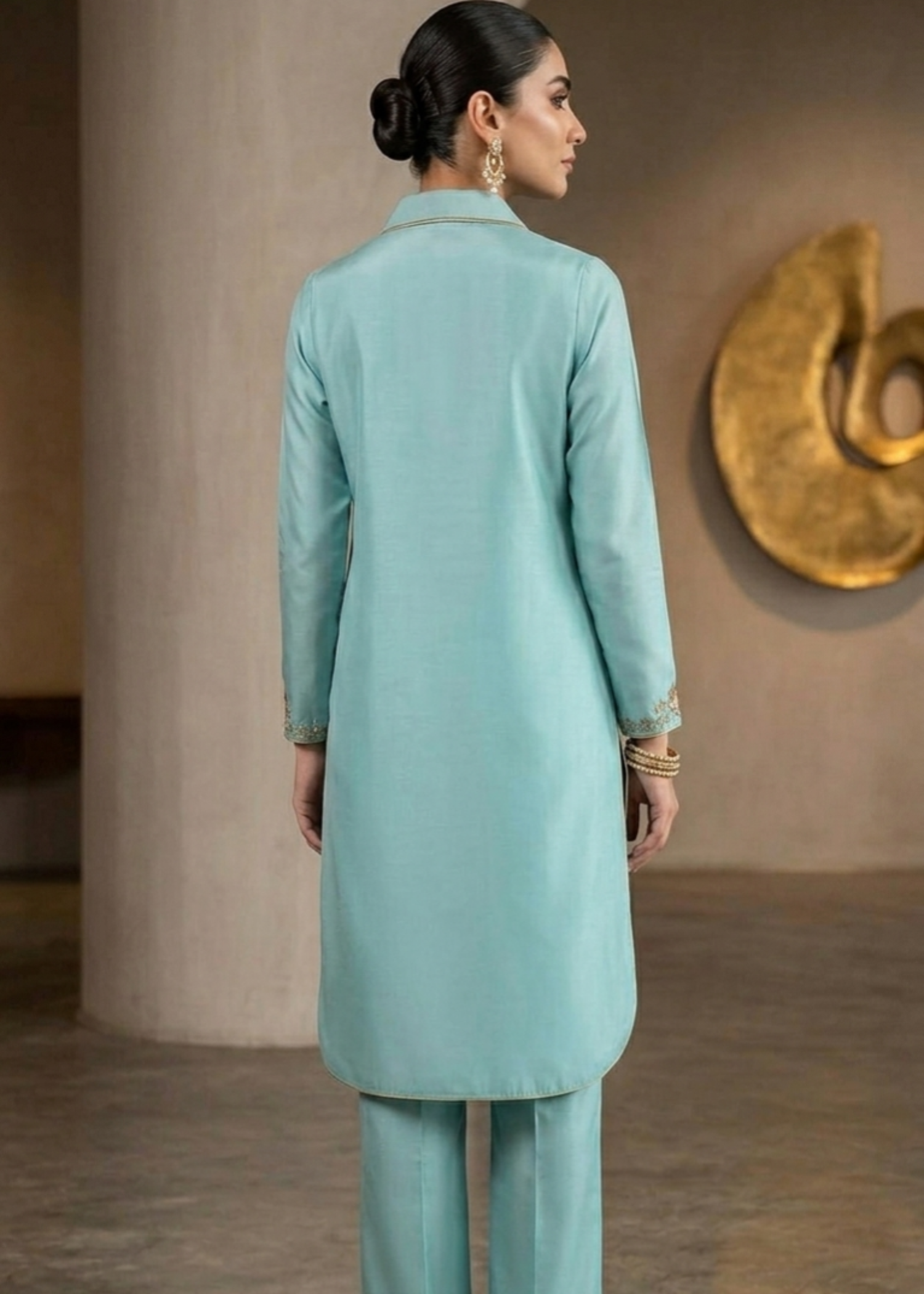 silk Unstitched in Baby blue